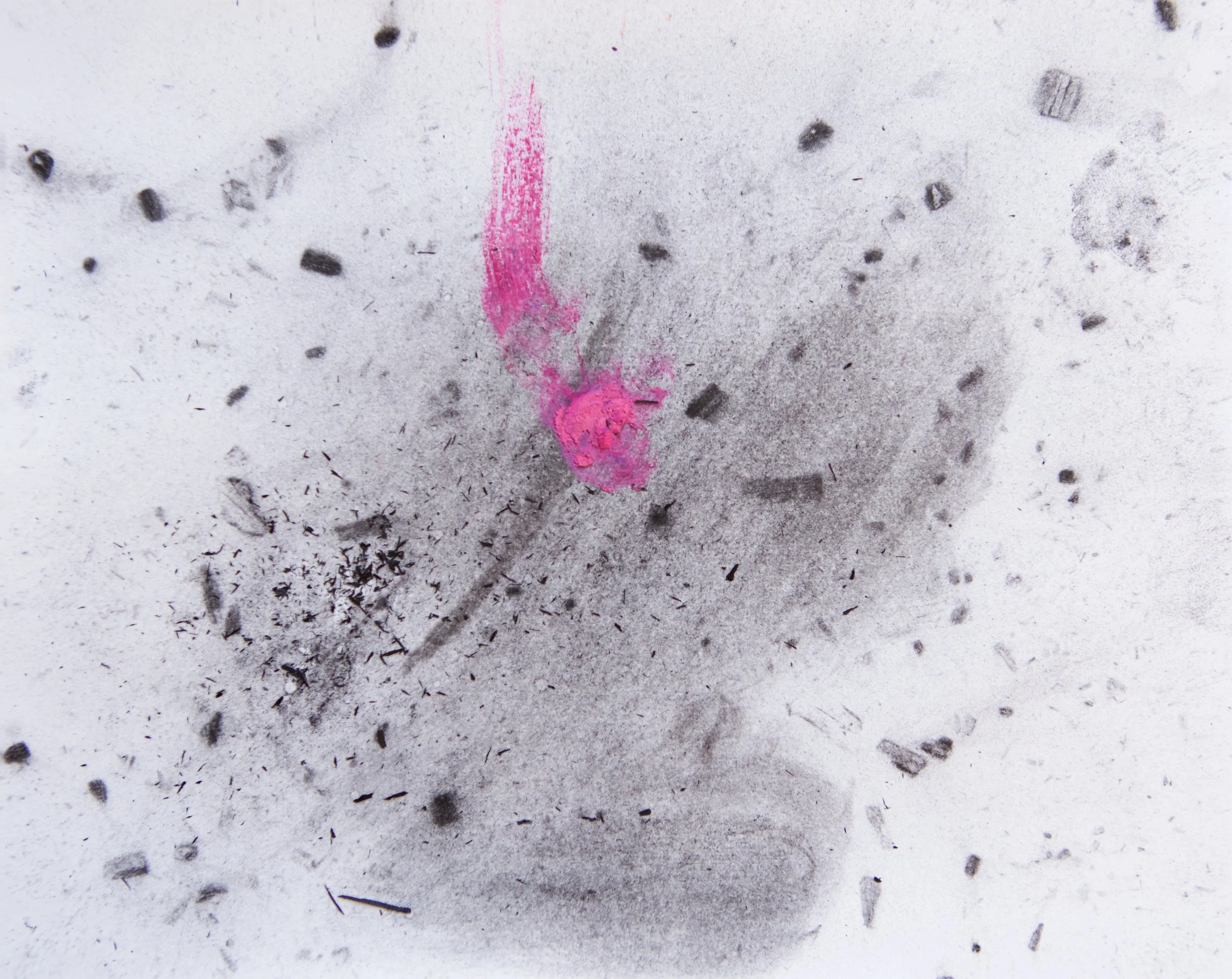 Charcoal and lipstick, 6" x 9"