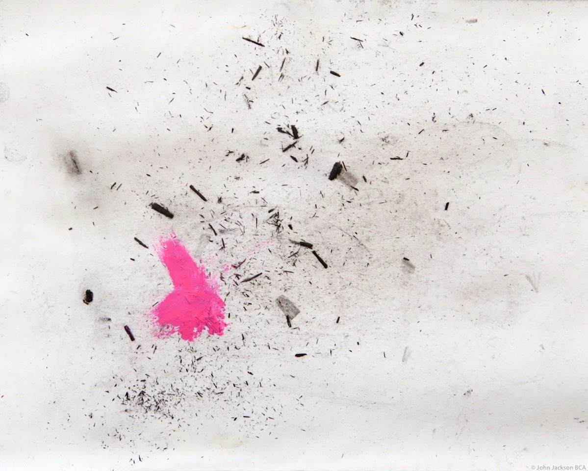 Charcoal and lipstick, 6" x 9"