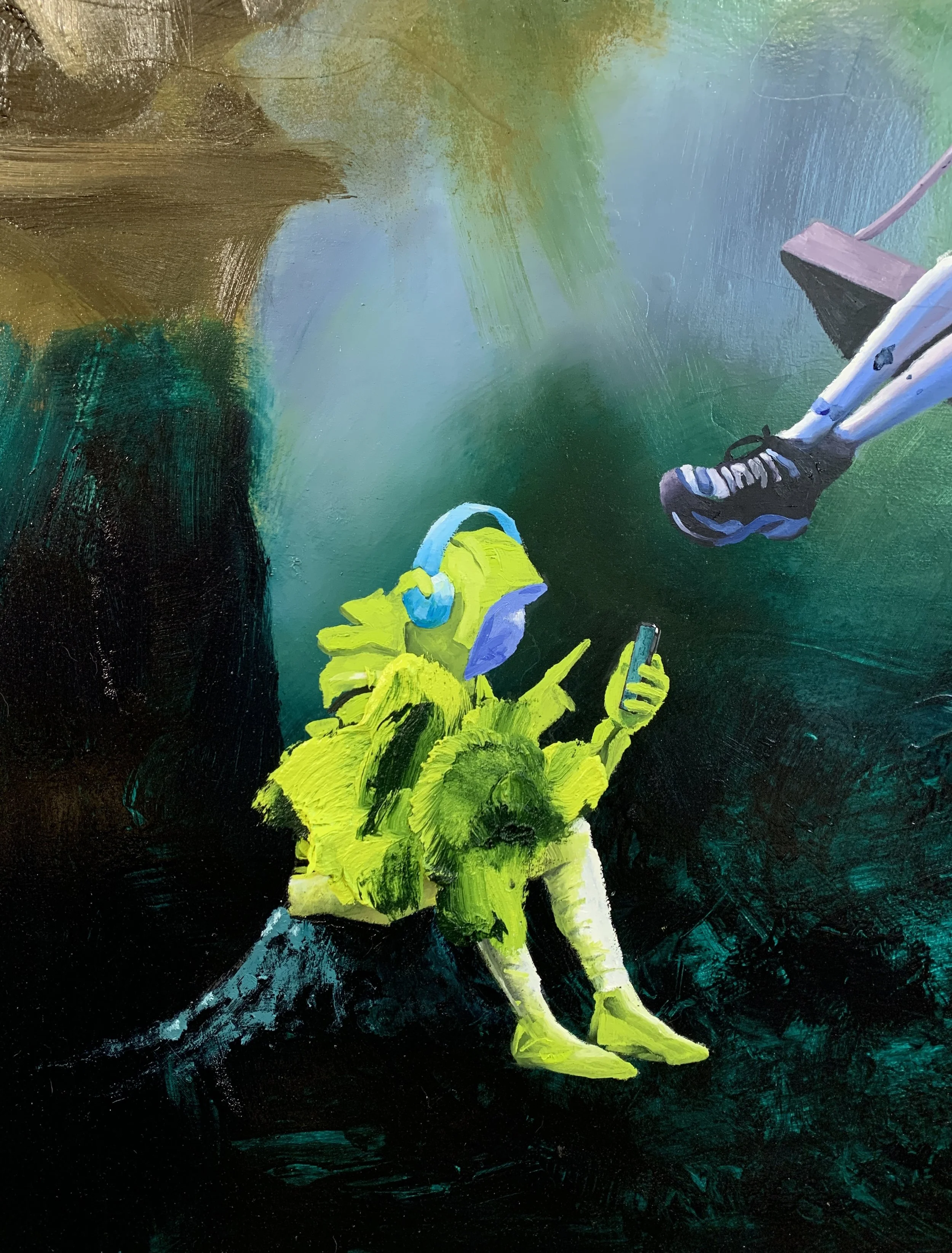 Detail - The Swing 2124, 72" x 54", oil on canvas