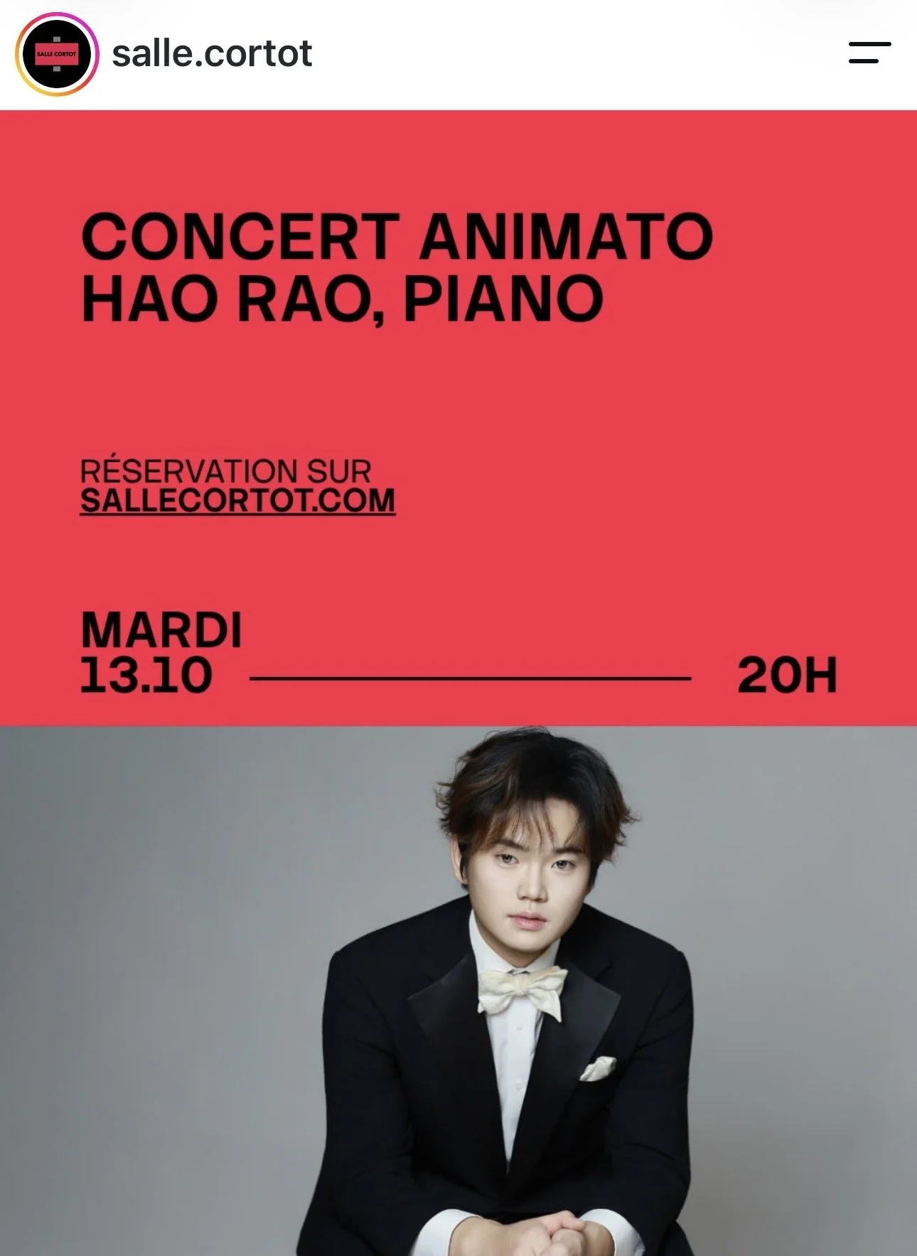 Salle Cortot · Solo Recital