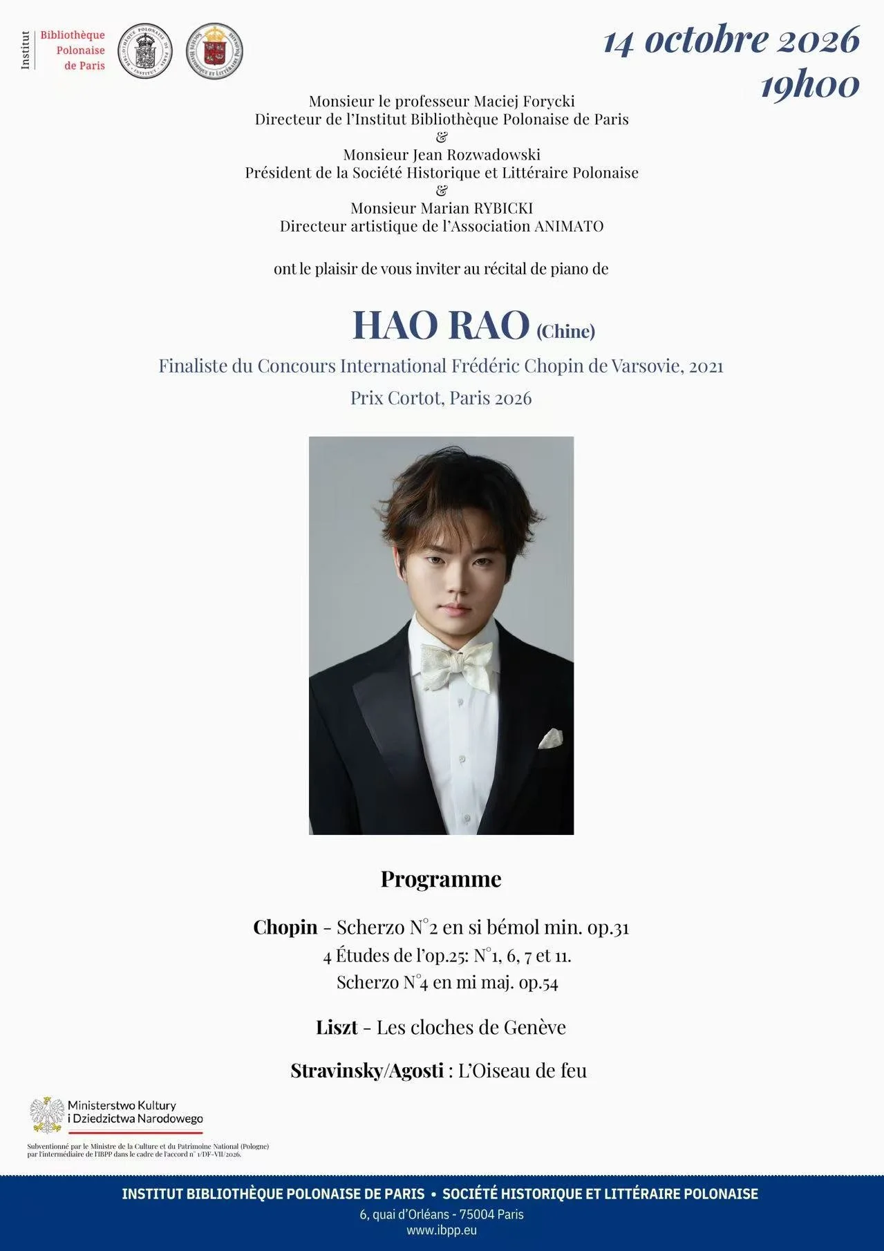 Bibliothèque Polonaise de Paris · Solo Recital