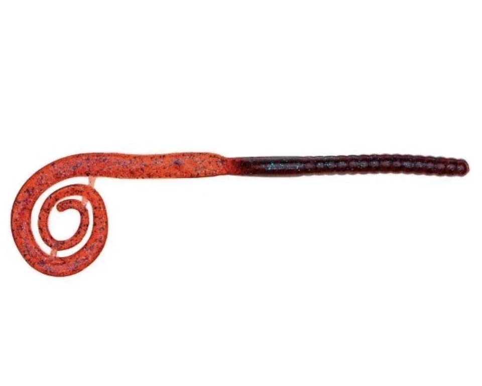 (LOT OF 6) NETBAIT C-MAC 11" CURLY TAIL WORM REDBUG (1).webp