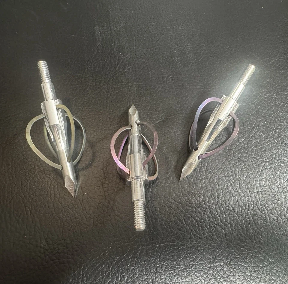 3 100 Grain Aerodynamic Solutions ATOM Titanium Wire Broadheads