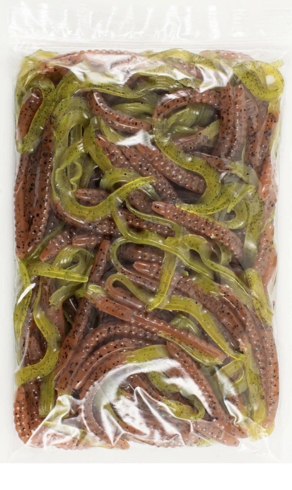 ZOOM U-TALE 100 PACK BULK 6.75" 001-015 PUMPKIN CHARTREUSE