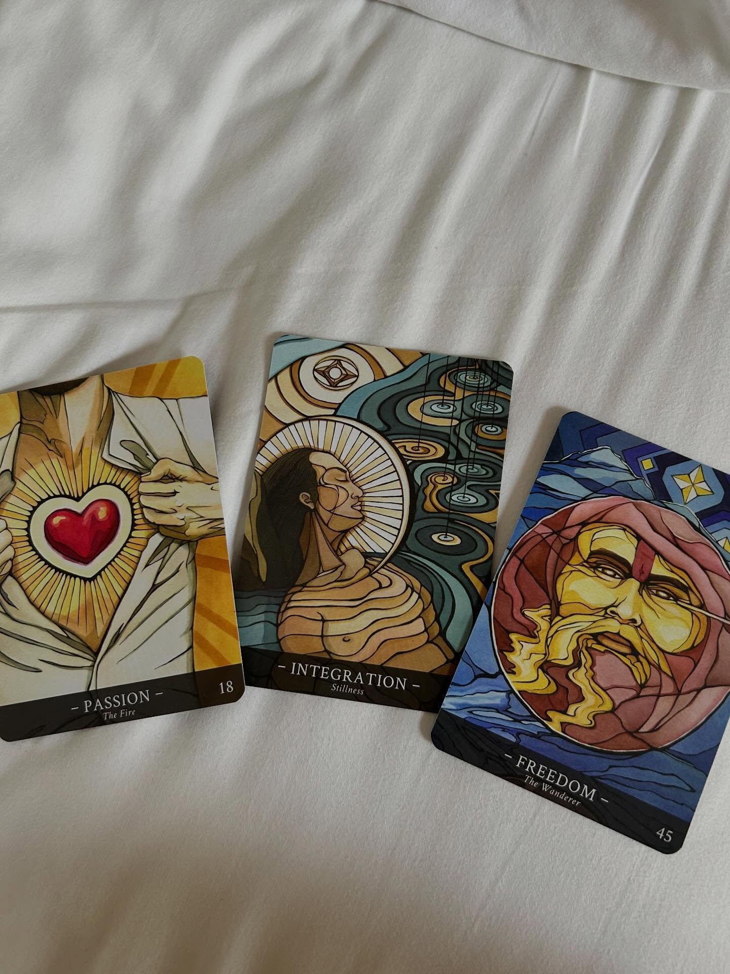 Today&rsquo;s pull hit different ✨ Passion &rarr; Integration &rarr; Freedom

This journey feels so real right now. It&rsquo;s like the cards are saying: that fire you feel? That thing that lights you up? It&rsquo;s not meant to stay separate from yo