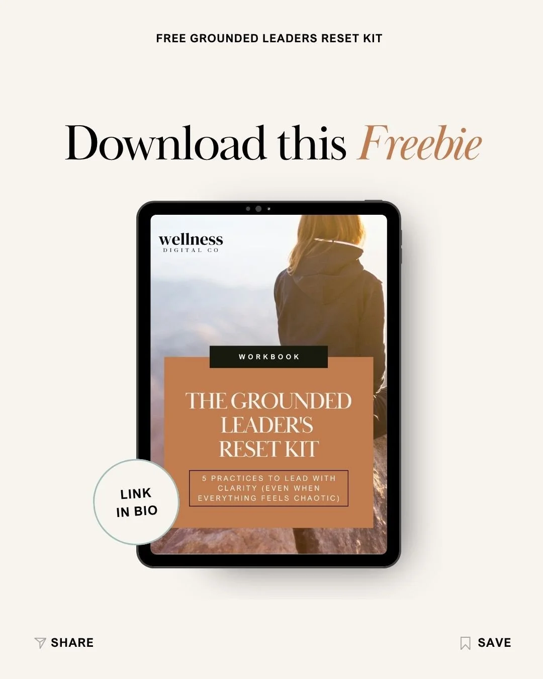 If you're reading this while ignoring 47 notifications, triple booked meetings and wondering when you last felt calm... this is for you.⁠
⁠
The Grounded Leader's Reset Kit: 5 practices for when everything feels like too much.⁠
⁠
No elaborate morning 