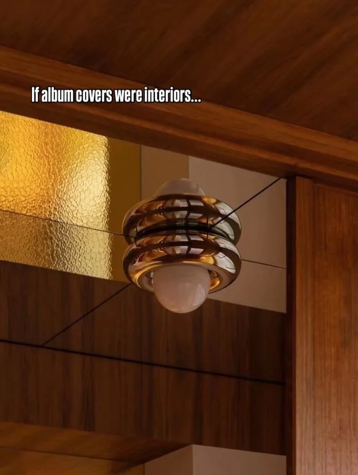 If album covers were interiors&hellip;

Diana Ross&rsquo;s Baby It&rsquo;s Me album released in October 1977, evokes a tactile richness reminiscent of velvety fabrics, warm woods, and soft metallic accents, translating its smooth, soulful energy into