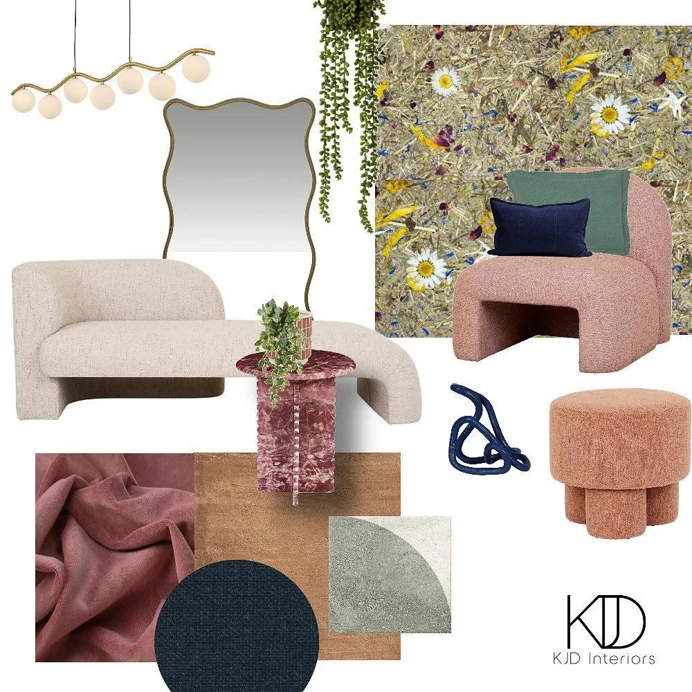 Welcome to play ~ 

An embodiment of playfulness, we couldn&rsquo;t look past the @austaronsurfaces organoid wallpaper. A sensory explosion of alpine hay &amp; fragrant flower petals, this is truly something special and a perfect match for our playfu