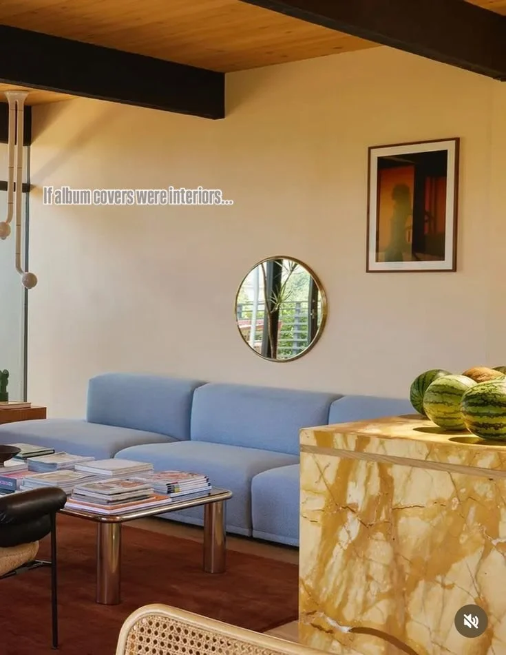 If album covers were interiors&hellip;

Our studio has always been fascinated by the interplay between music and the way it shapes our interiors. 

Just as a song can evoke a memory, a mood, or a feeling, an album cover can be a visual portal &mdash;