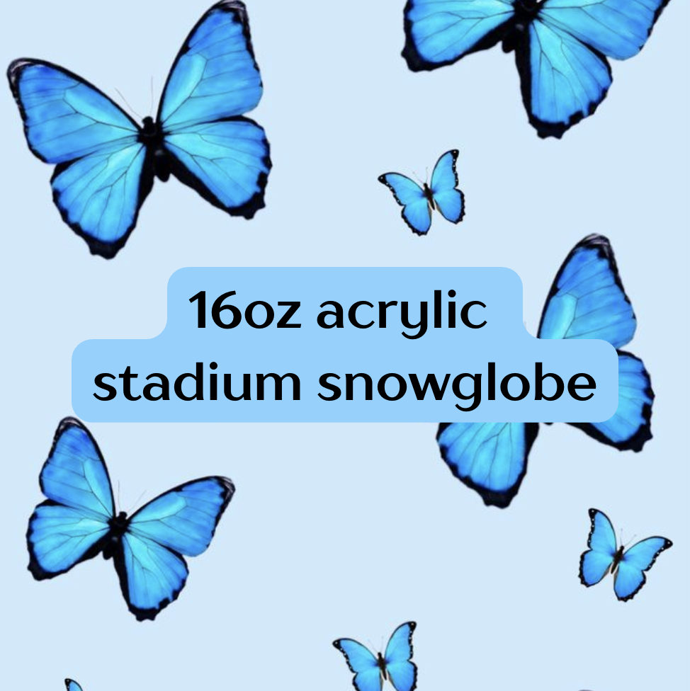 16oz Acrylic Stadium snowglobe