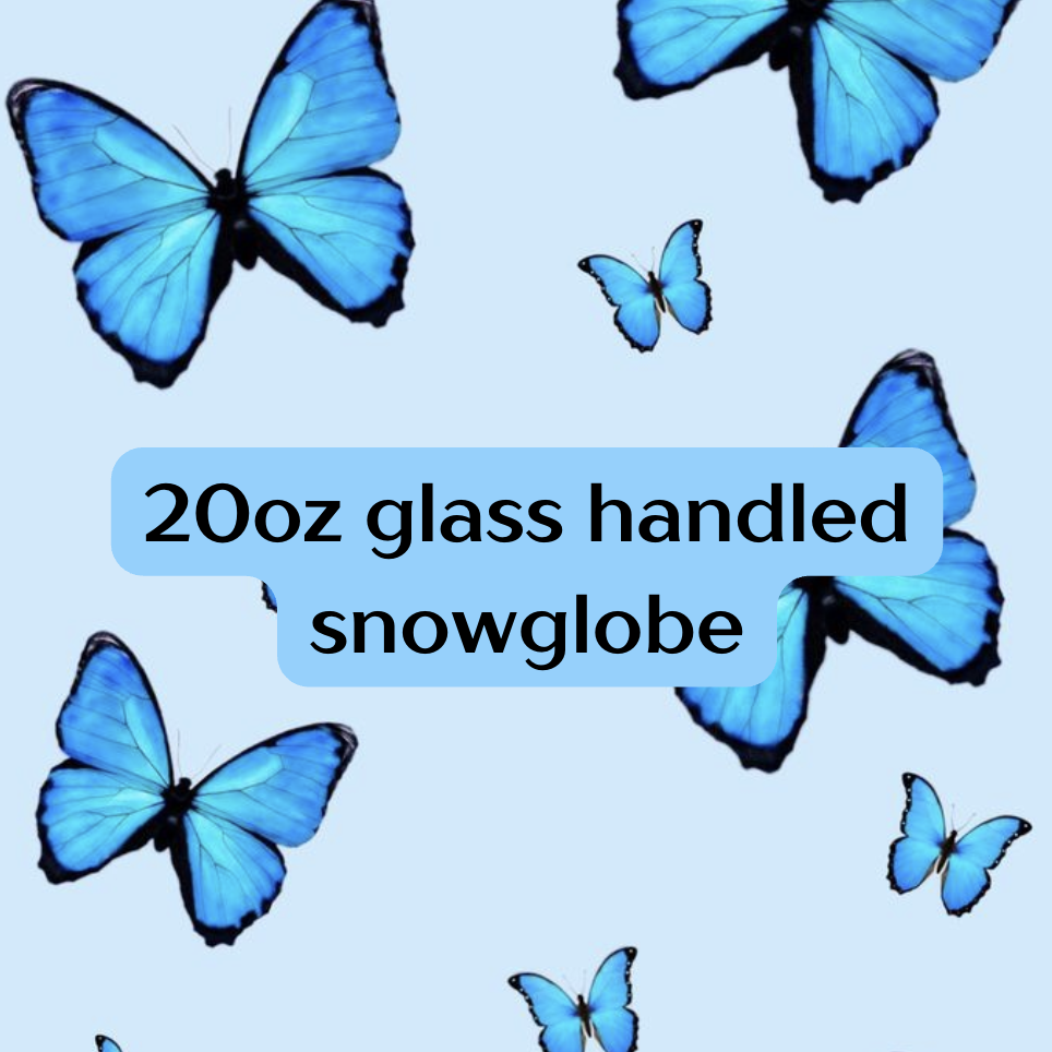 16oz glass handled snowglobe