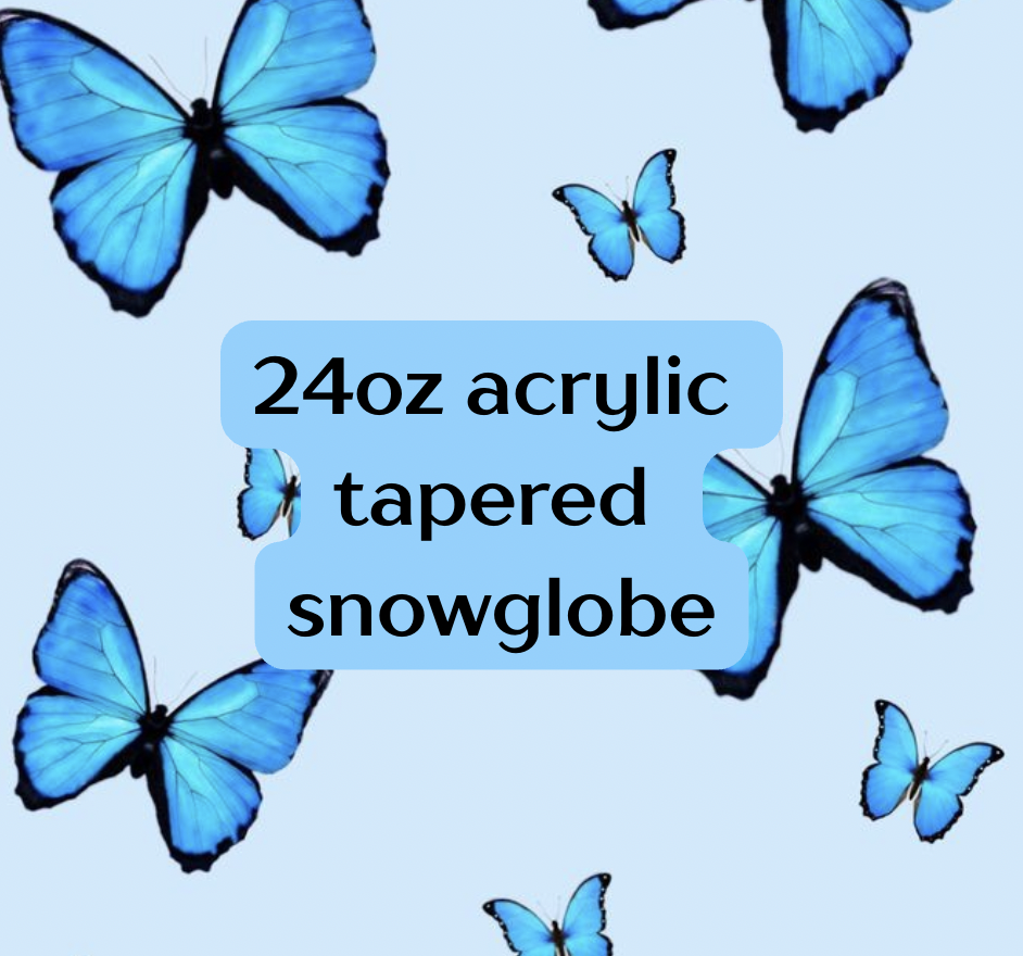 24oz acrylic tapered snowglobe