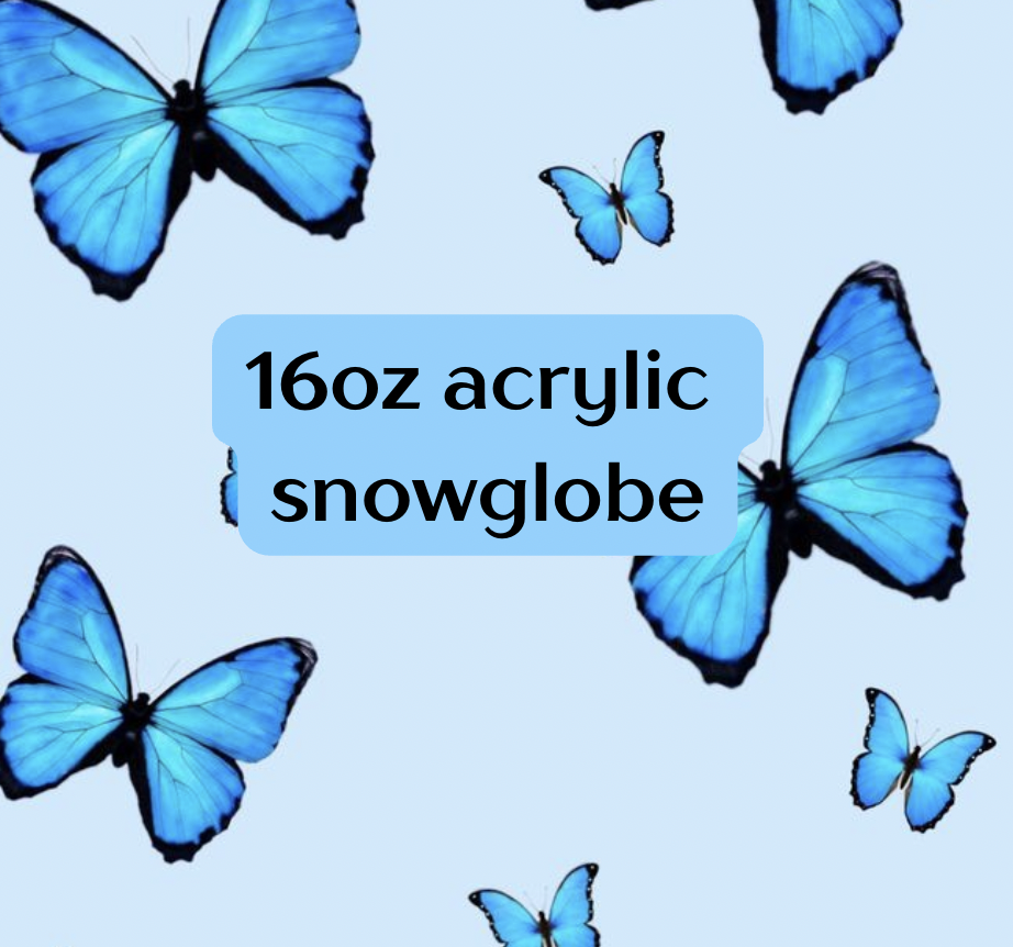 16oz acrylic snowglobe
