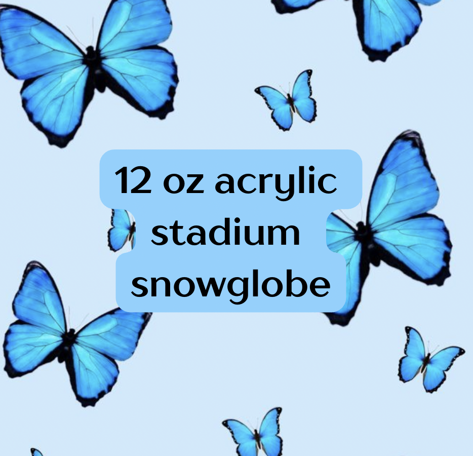 12 oz acrylic stadium snowglobe