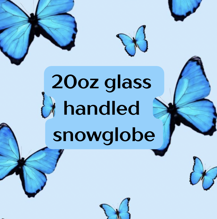 20oz glass handled snowglobe