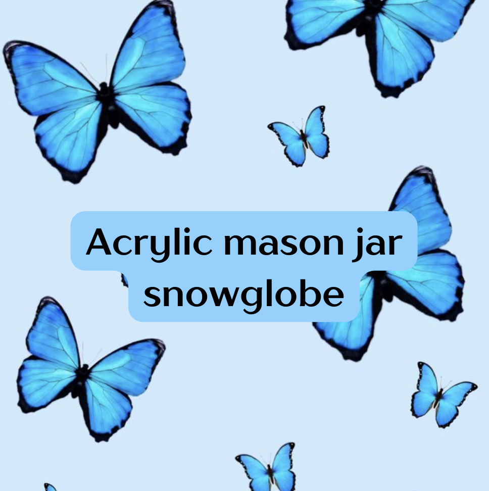 Acrylic mason jar snowglobe