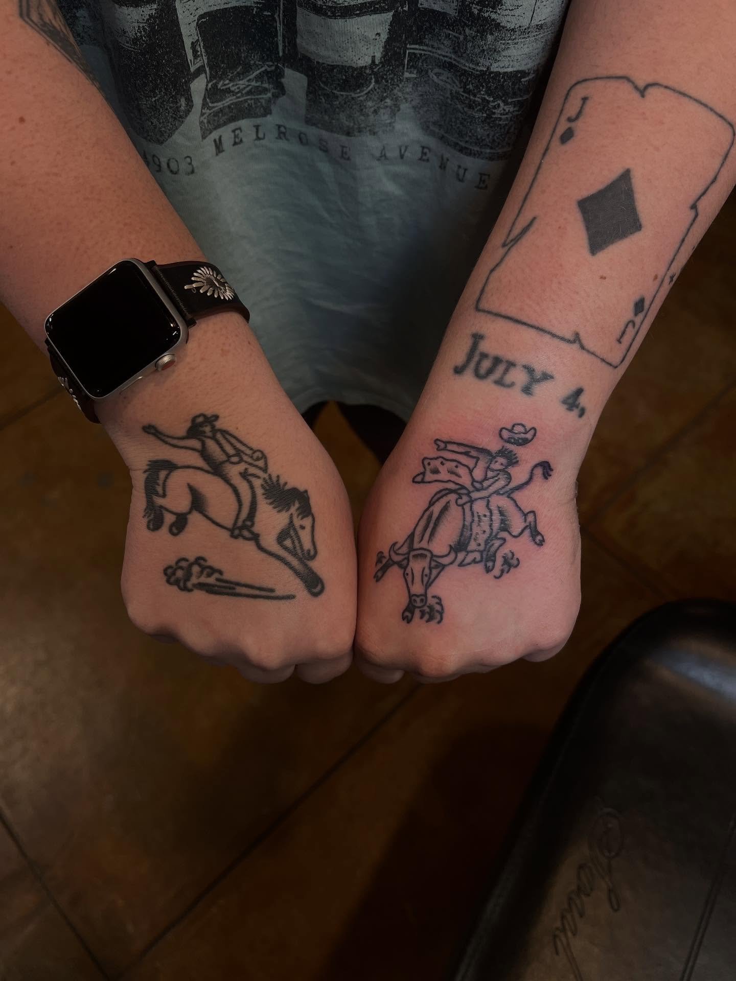 Bronco piece was from a while back, bull piece is fresh to match 🤠