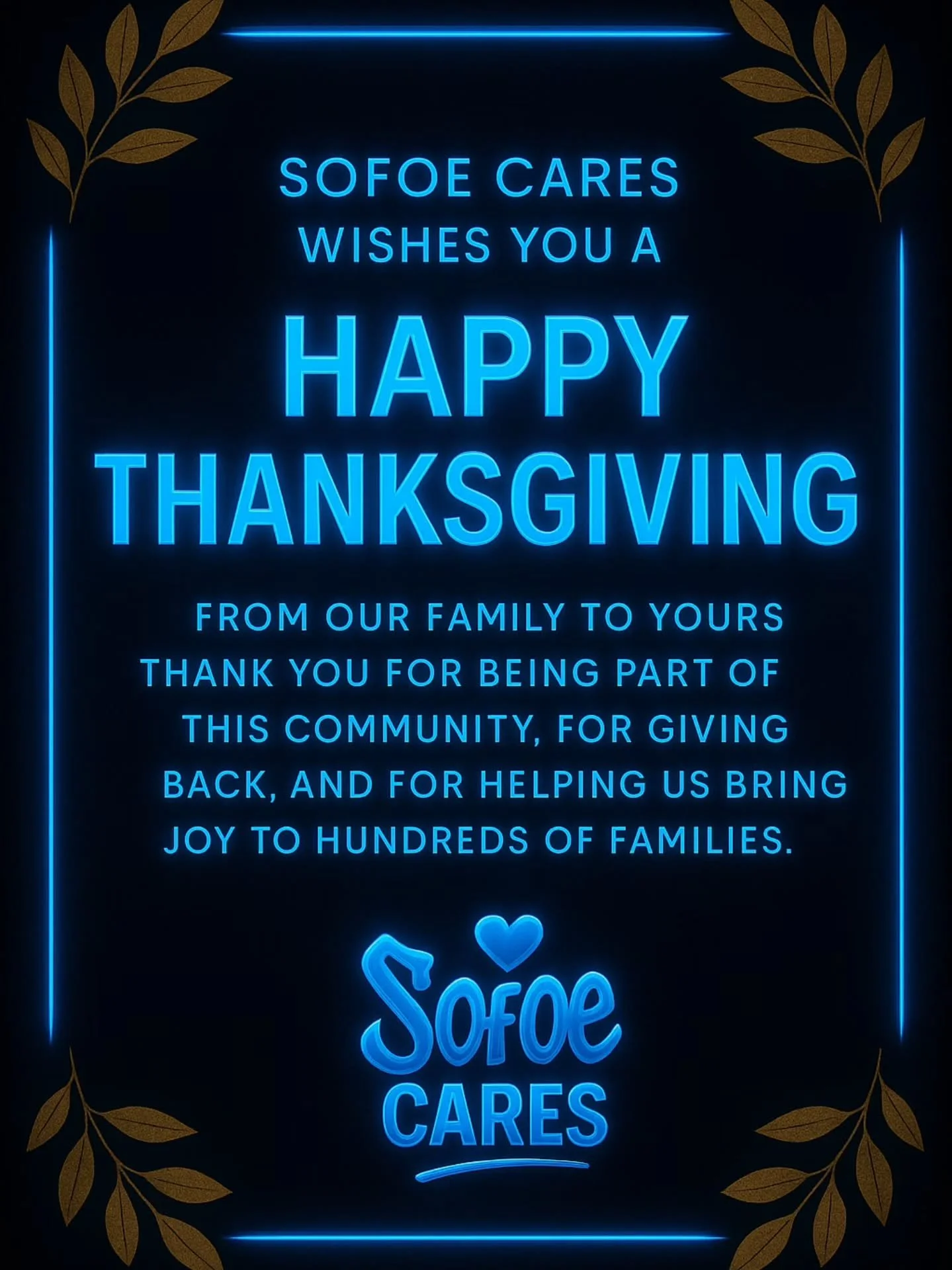 Happy Thanksgiving To You &amp; Yours From Us &amp; Ours!!
🦃💙

#happythanksgiving🦃 #Sofoecares