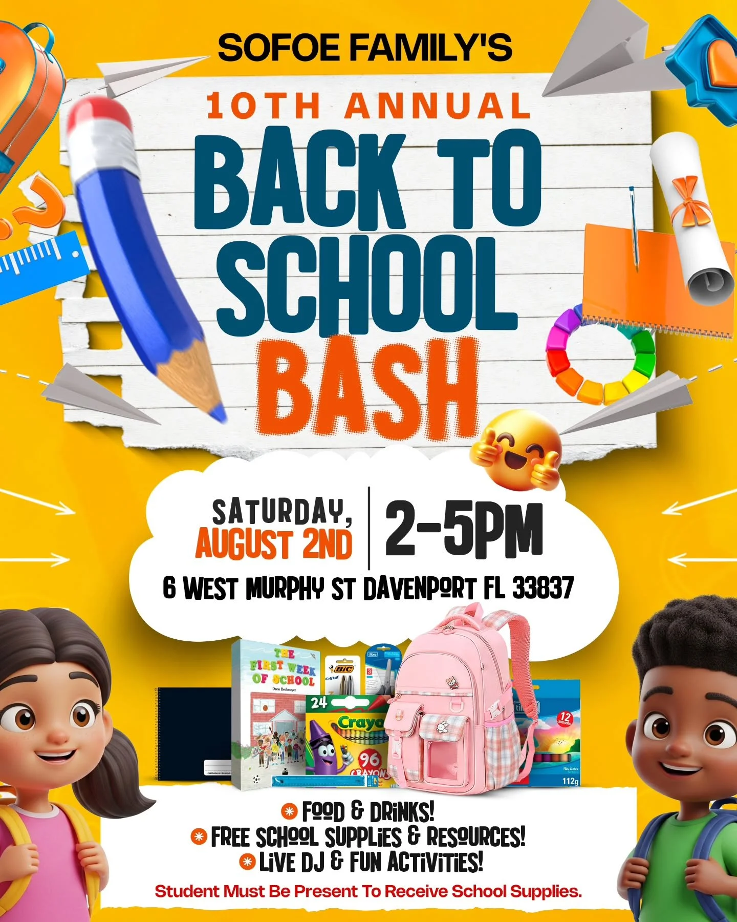 We can't wait to see all the amazing families pulling up to our 10th Annual Back-to-School Bash! Nothing but good vibes, good food and great people looking forward to giving back to our communities! It's going to be a day to remember 🙌 ❤️ #Sofoecare