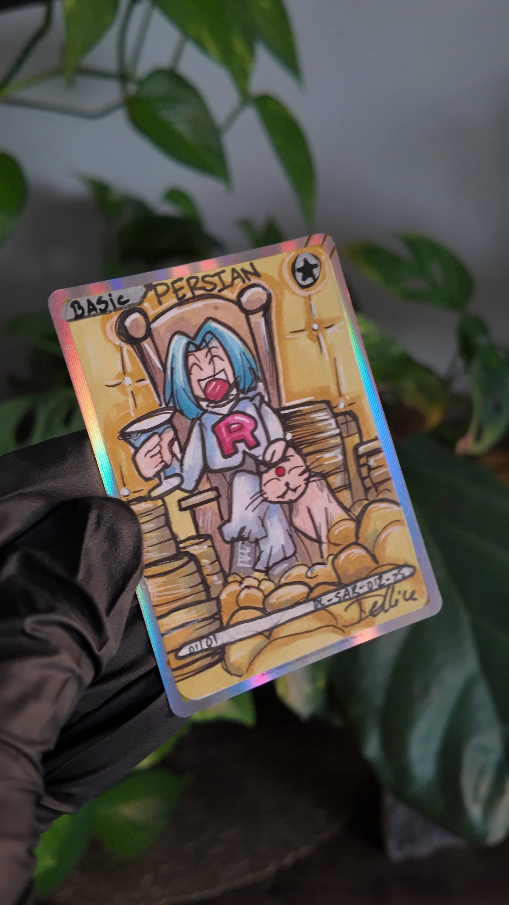 One of one (Persian) Special Art Hand Drawn Pokémon Card