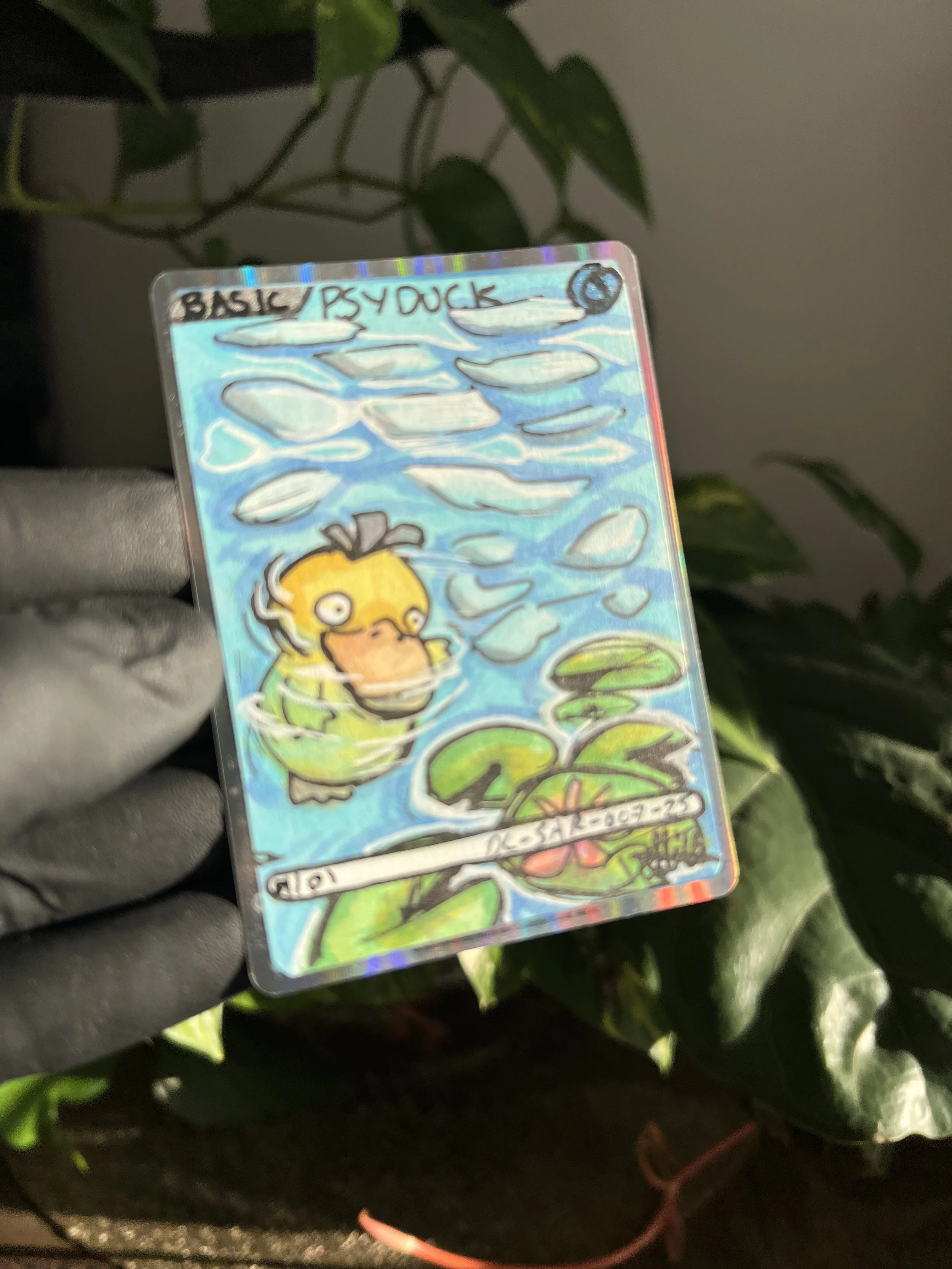 Psyduck Swimming Art card