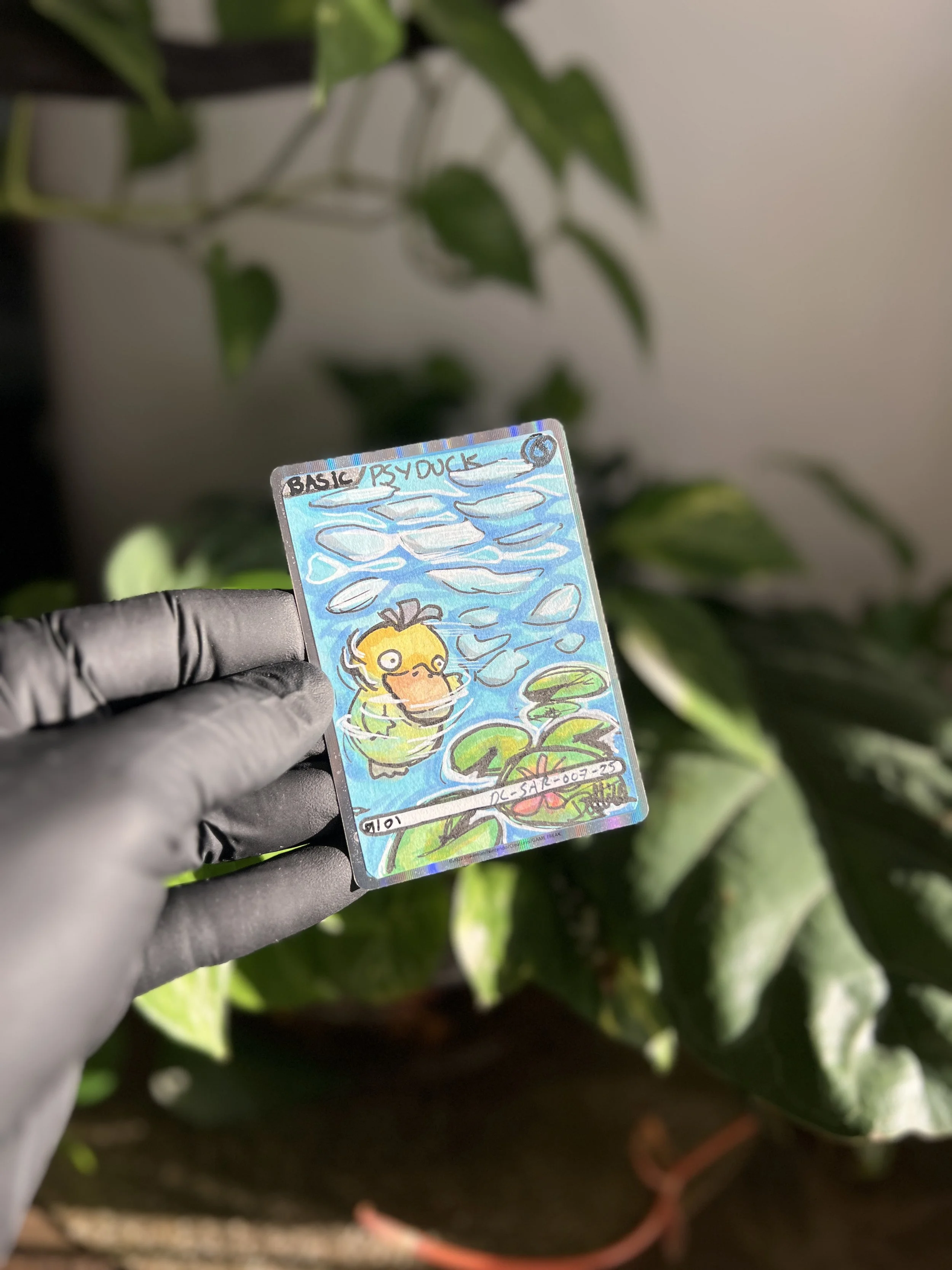 Psyduck Swimming Art card