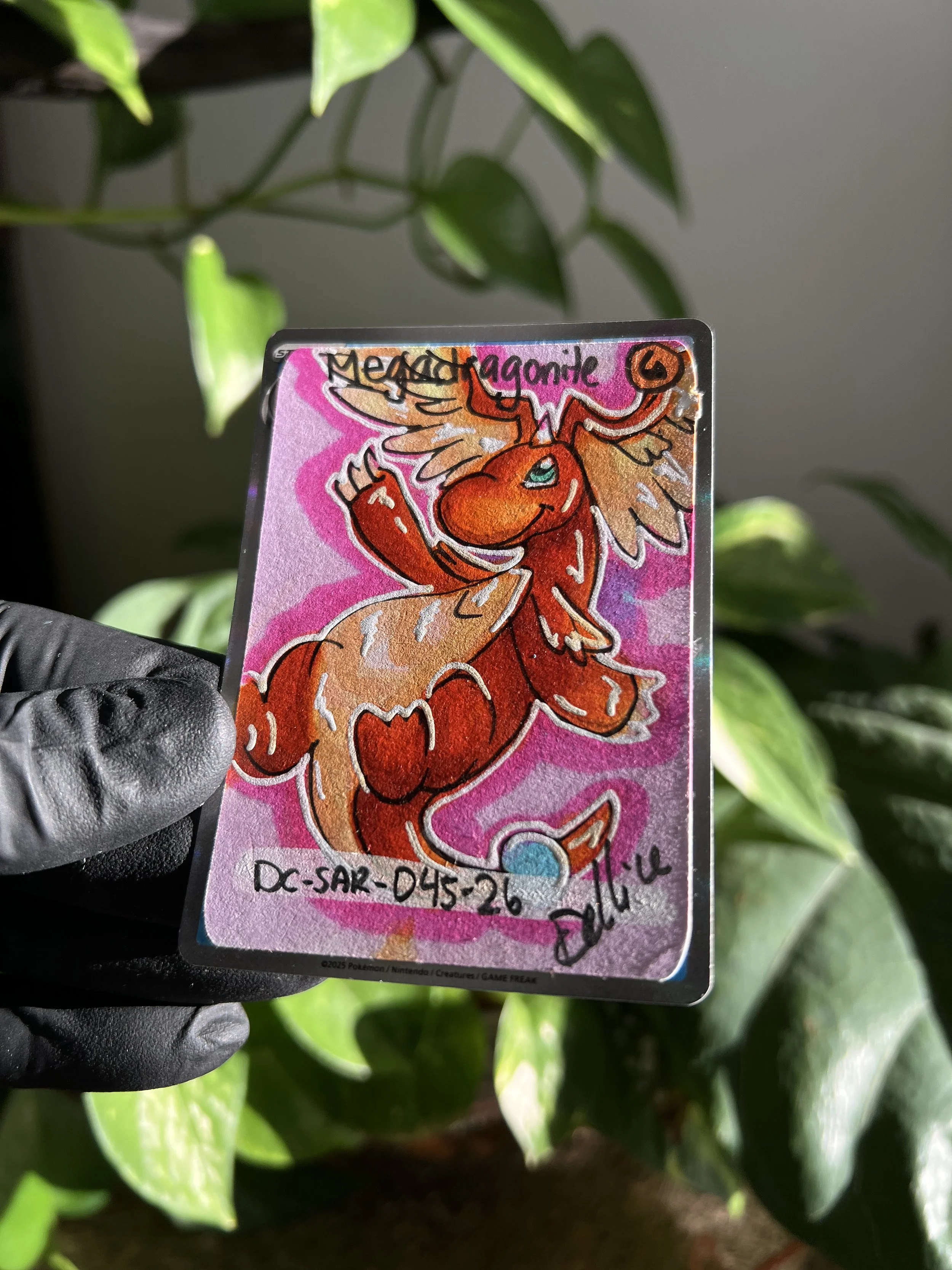 Mega Dragonite Special Art Hand Drawn Pokémon Card