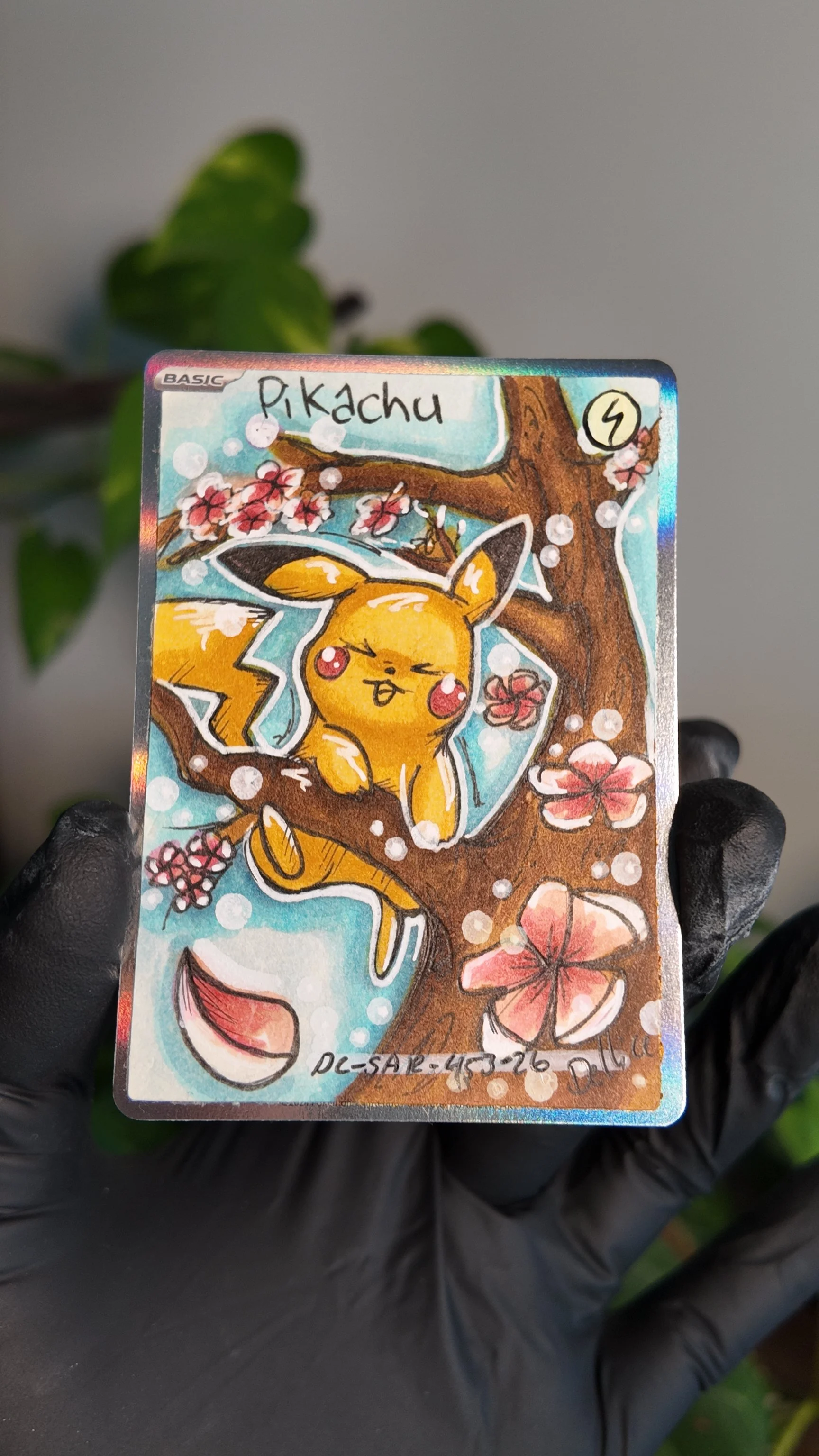 Sakura Cheeky Pikachu Limited Edition Art Print Card - 1/20