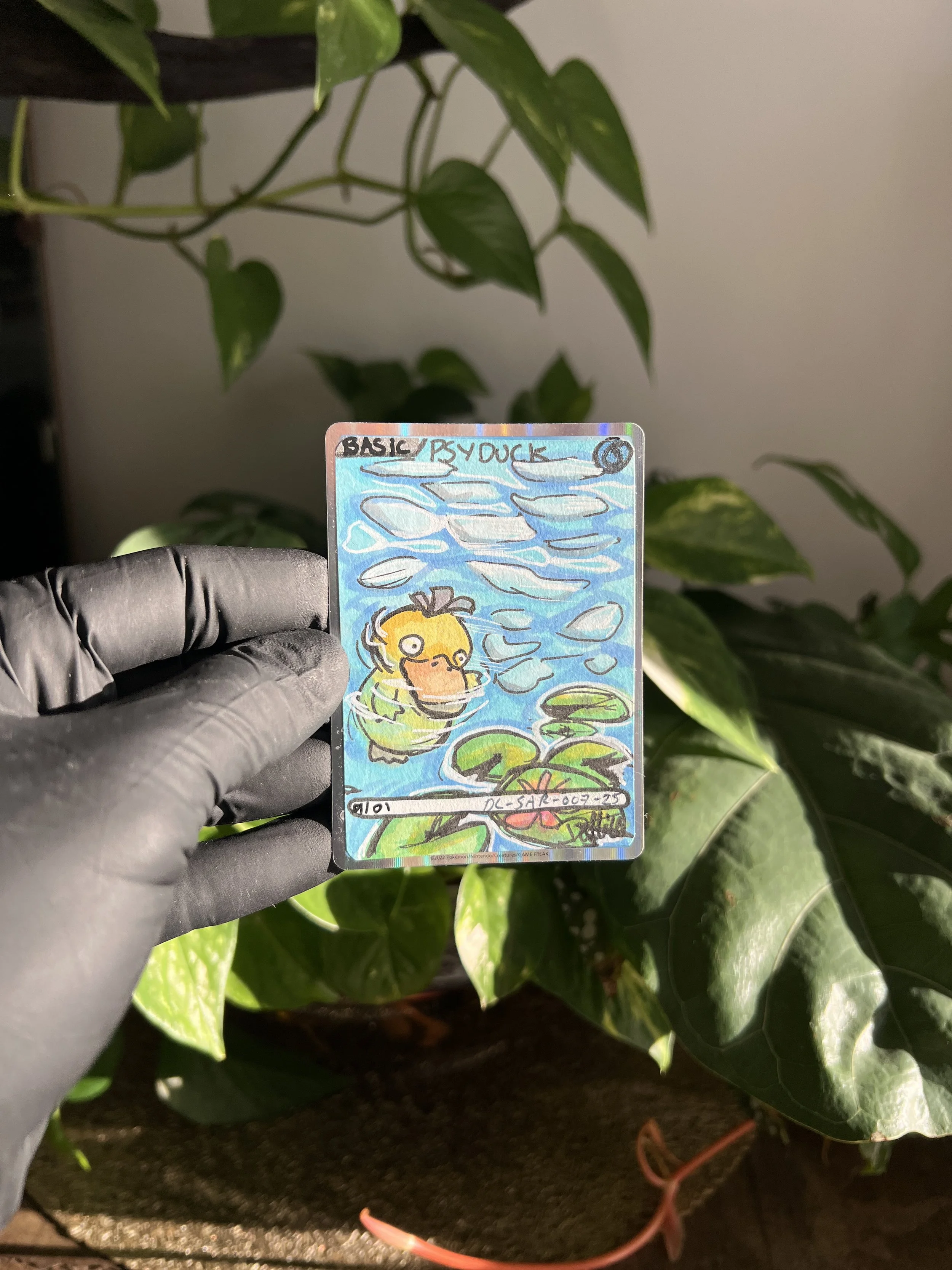 Psyduck Swimming Art card