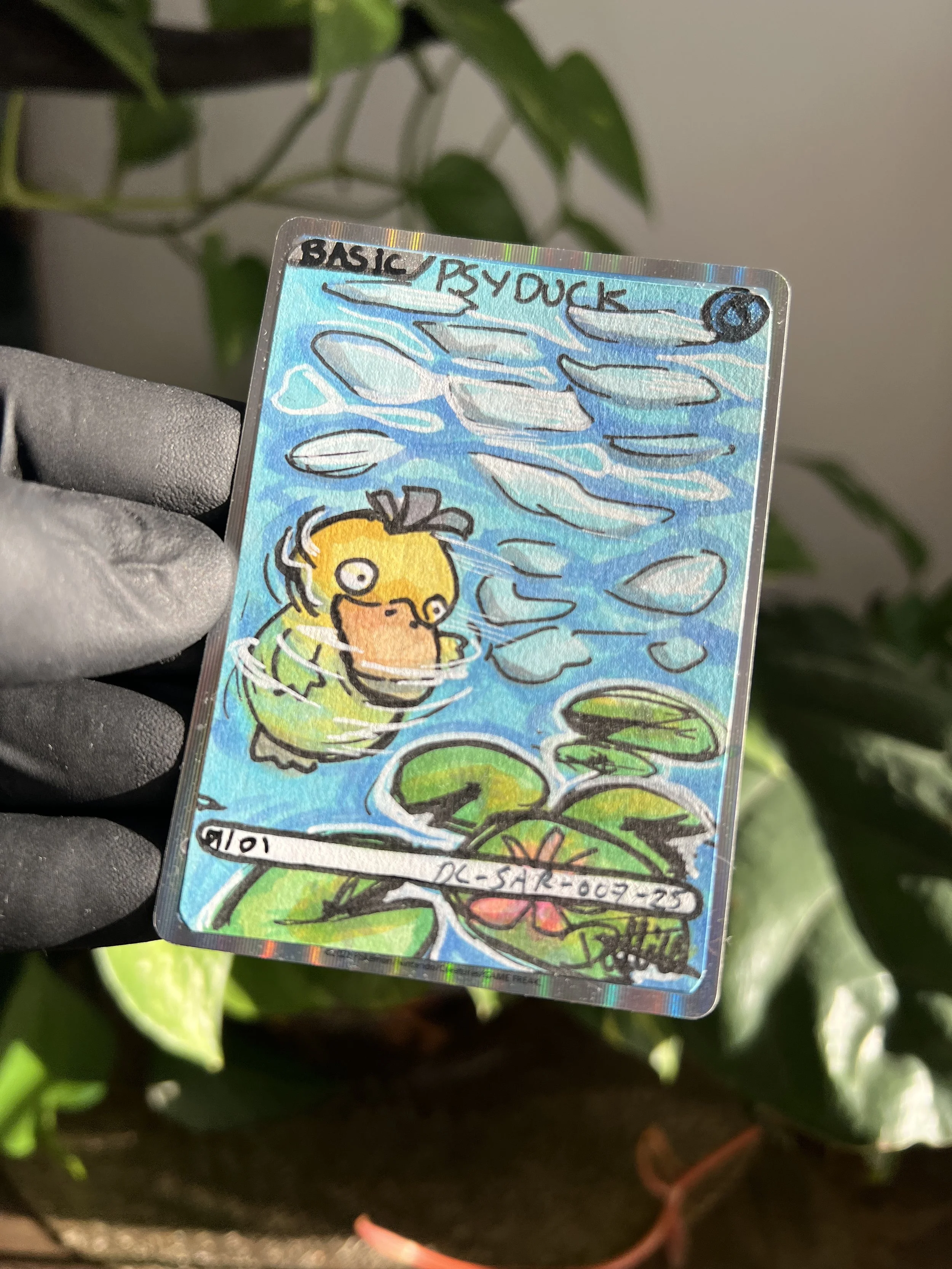 Psyduck Swimming Art card