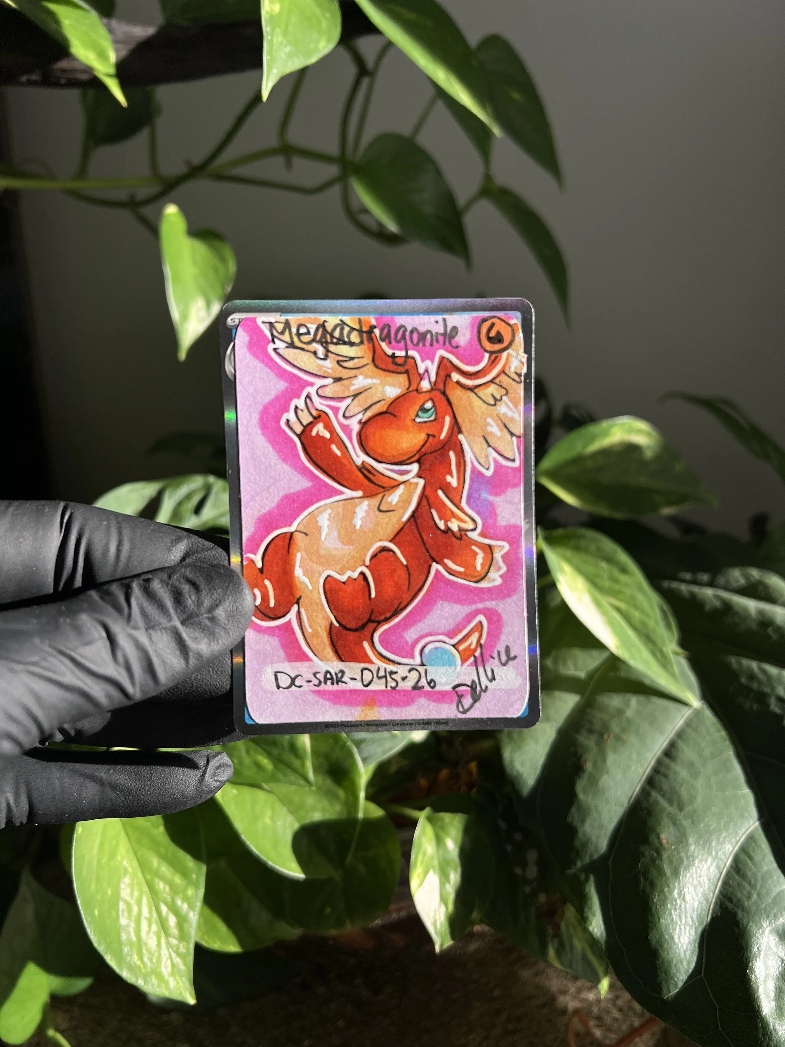 Mega Dragonite Hand Drawn Pokémon Card