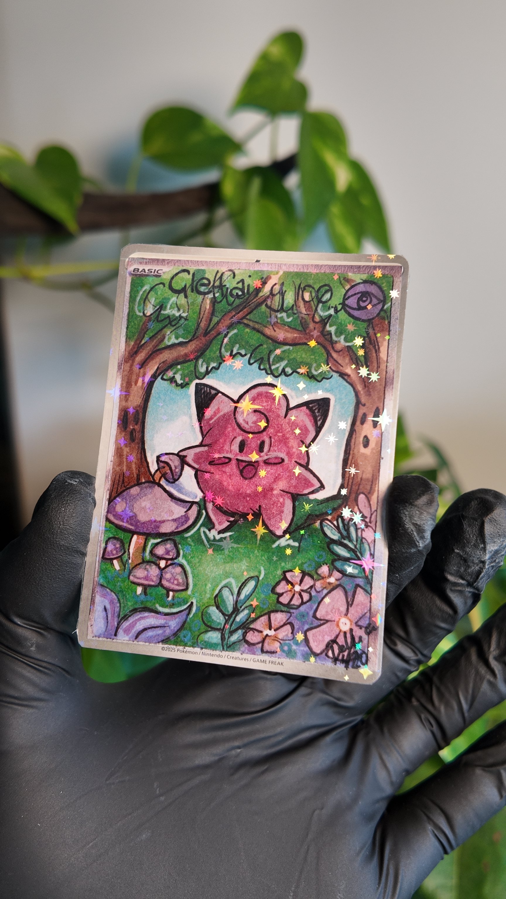 Clefairy Garden Limited Edition Art Print Card - 1 of 20