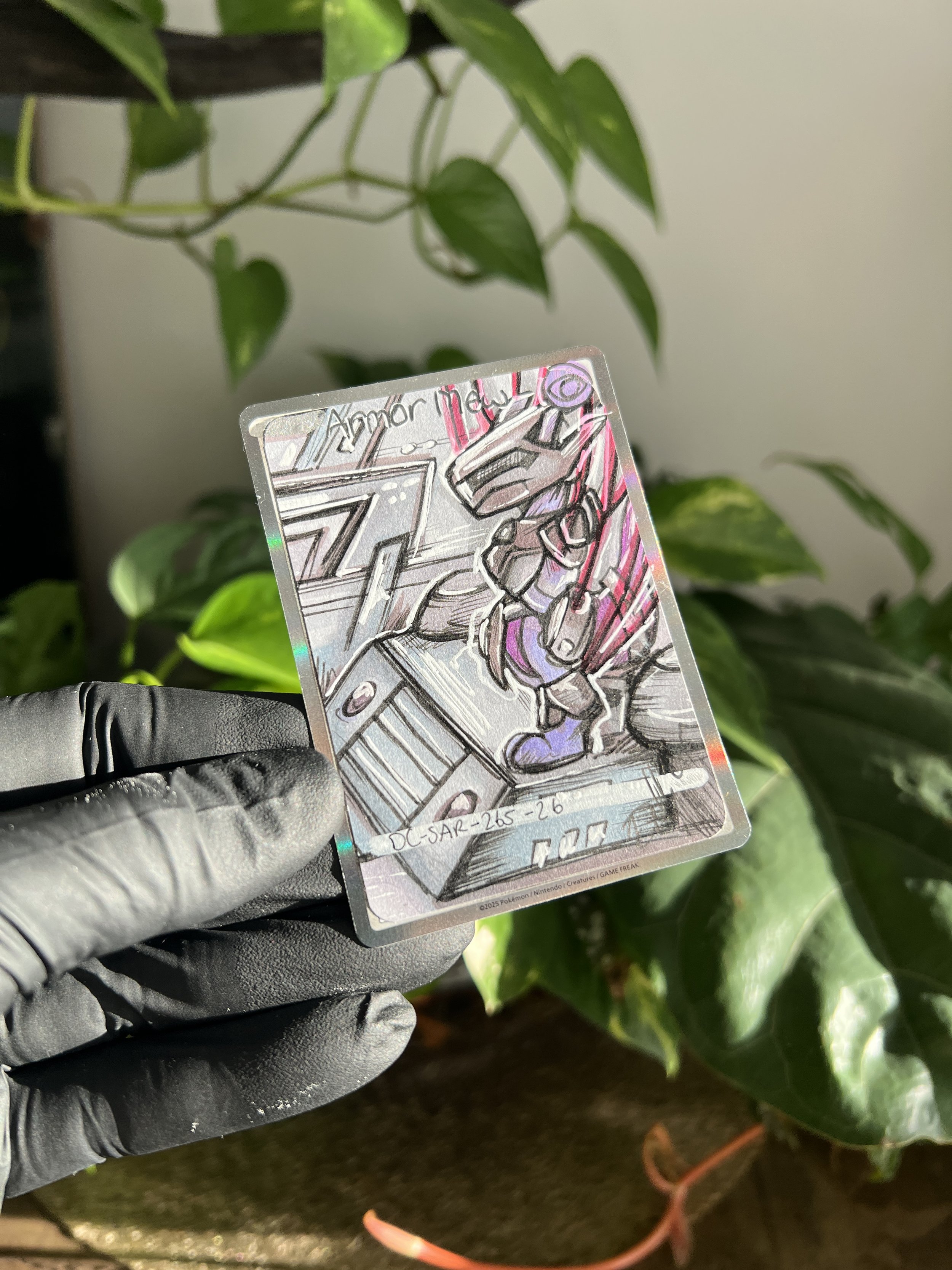 Armor Mew Art Hand Drawn Pokémon Card