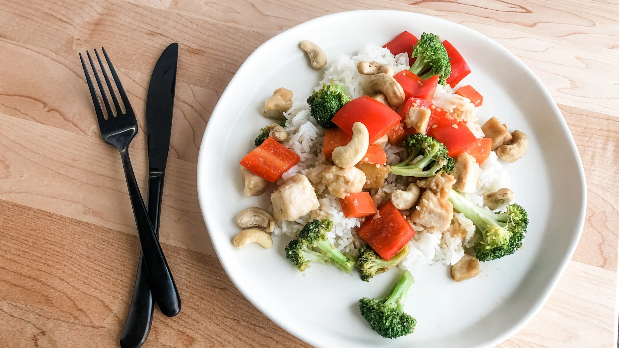 Cashew Chicken with Rice