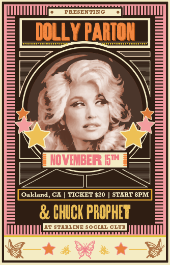 Dolly Parton country music poster