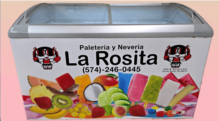 La Rosita freezer program supplying paletas to local businesses in the South Bend, Mishawaka and Michigan area