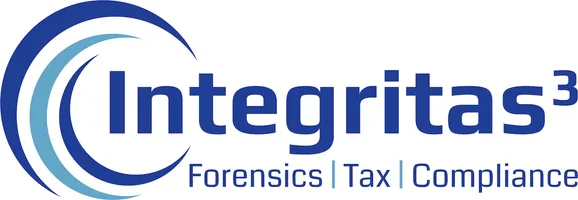 Integritas3 logo with text for forensics, tax, and compliance services.
