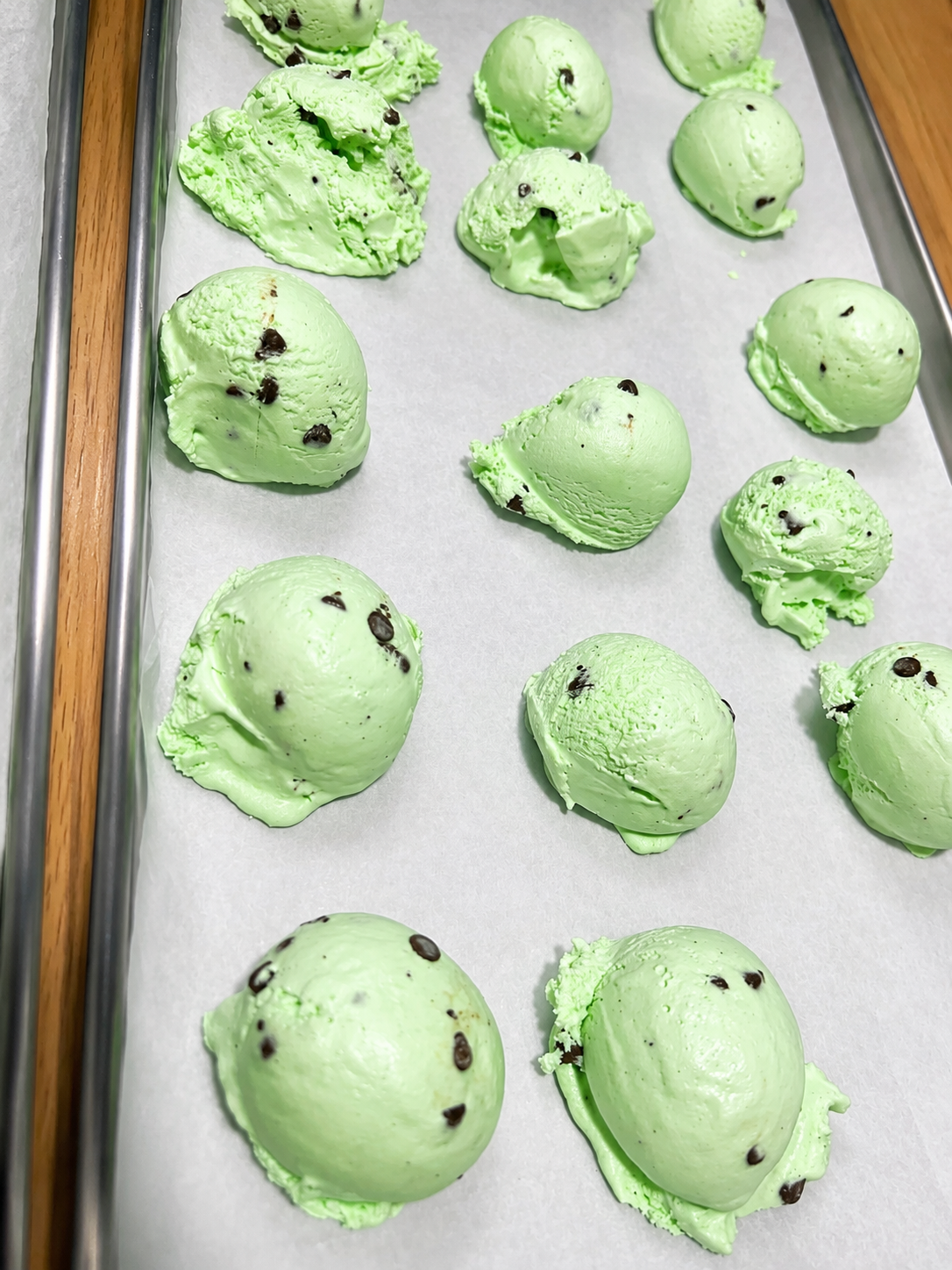 Freeze Dried Mint Choc Chip Ice Cream