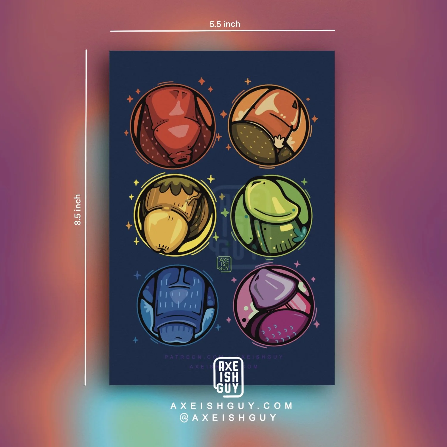 Rainbow Dicks | 2512L | Sticker sheet