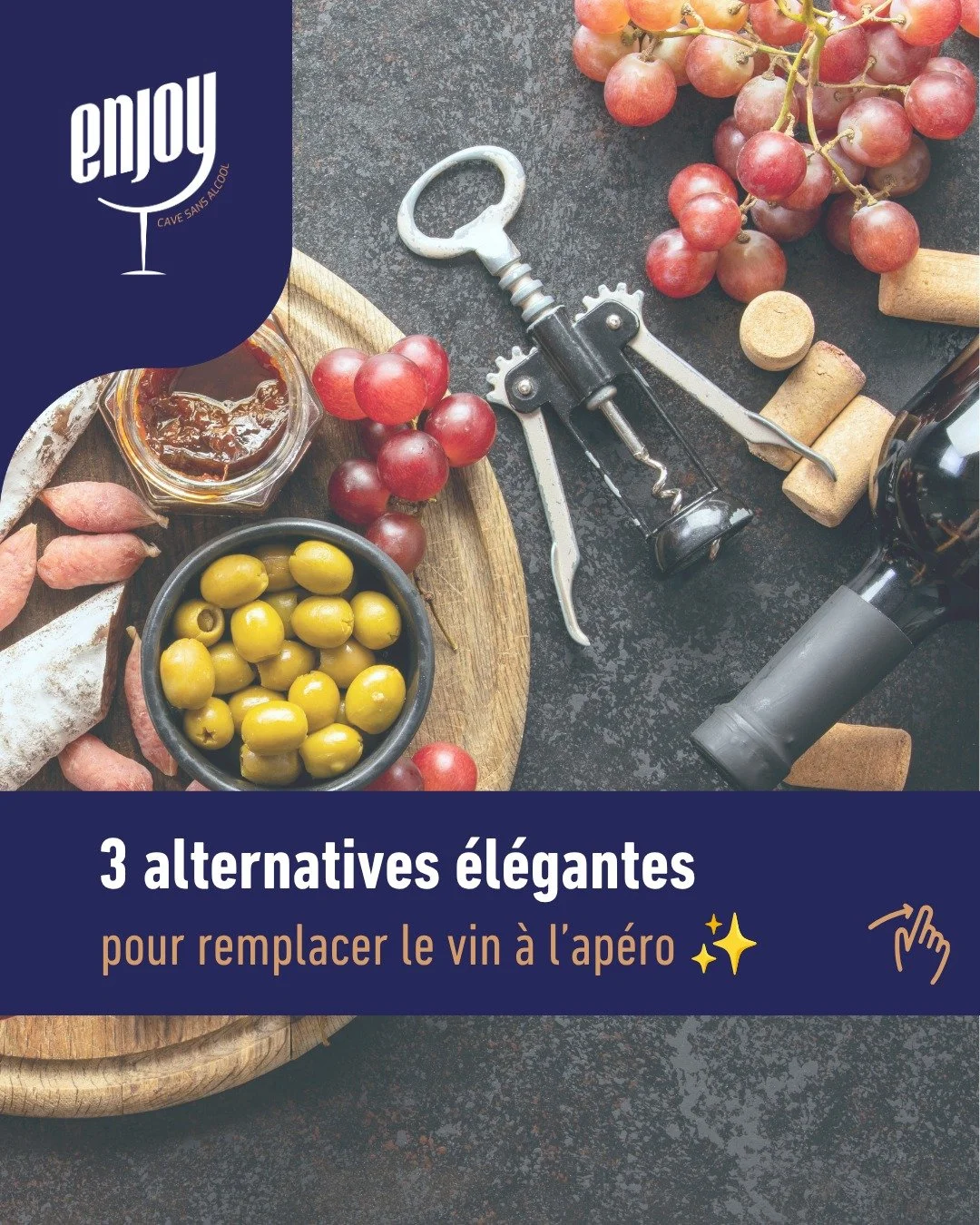 ✨ 3 alternatives &eacute;l&eacute;gantes pour remplacer le vin &agrave; l&rsquo;ap&eacute;ro

Parce qu&rsquo;aujourd&rsquo;hui, on peut savourer un vrai moment de partage autour de l'ap&eacute;ro... sans alcool 🍷

Dans ce carrousel, d&eacute;couvrez