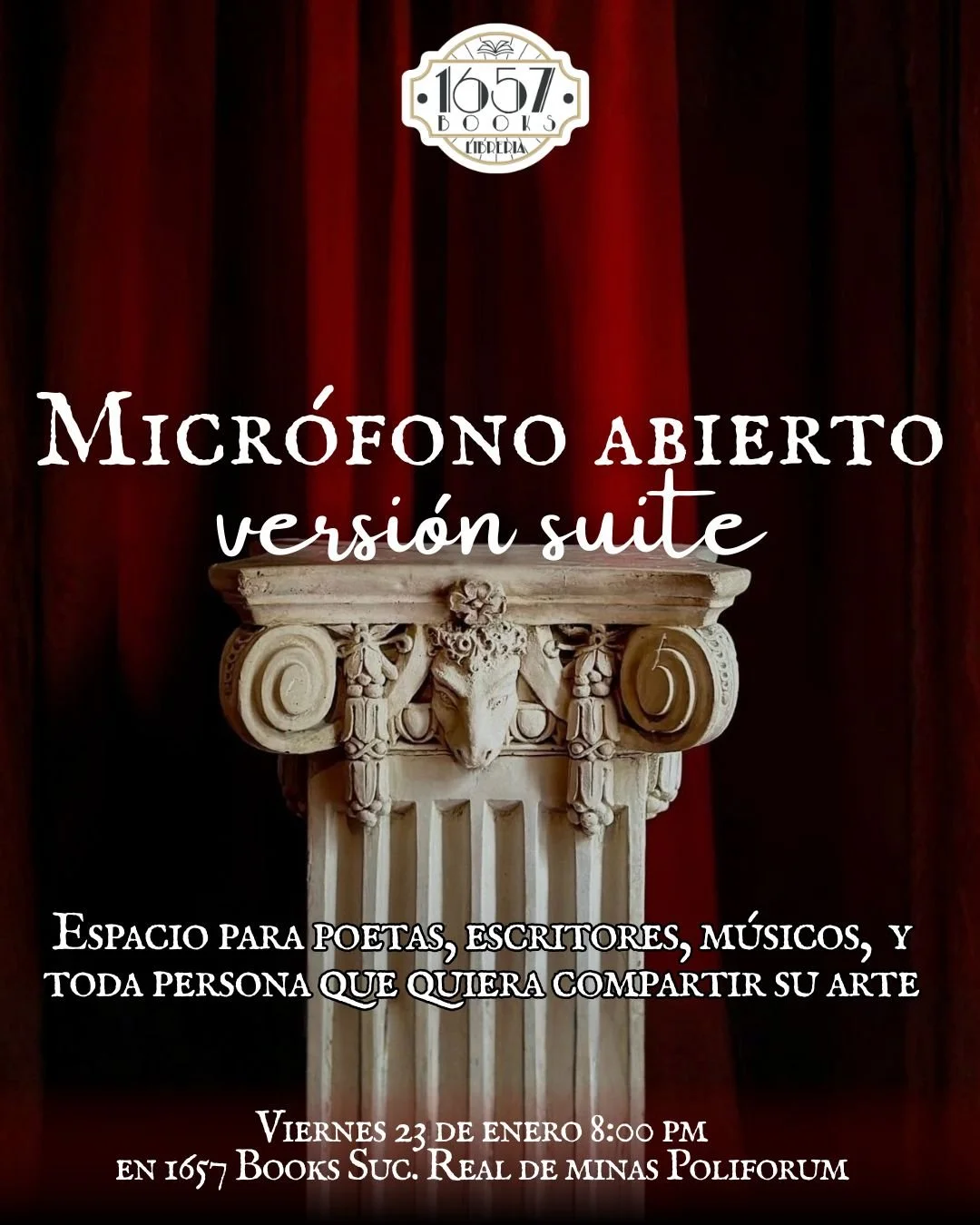 Micrófono abierto para poetas, escritores y músicos