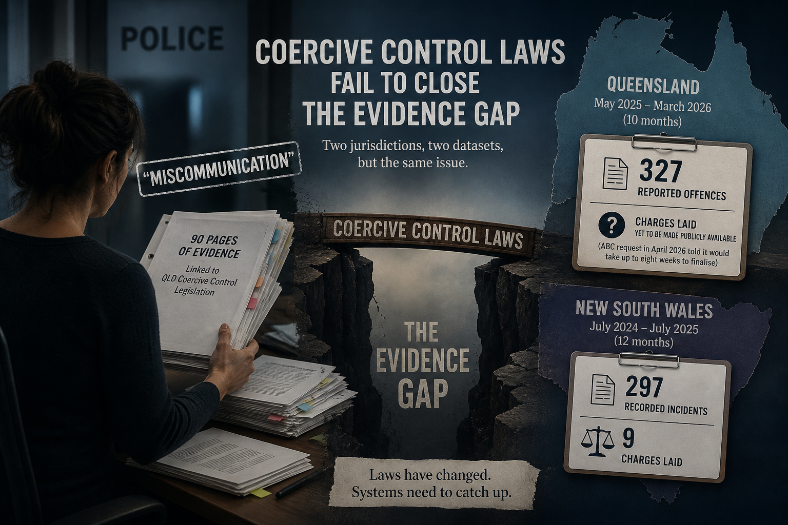Coercive control laws are failing to close the evidence gap for women living inside it.