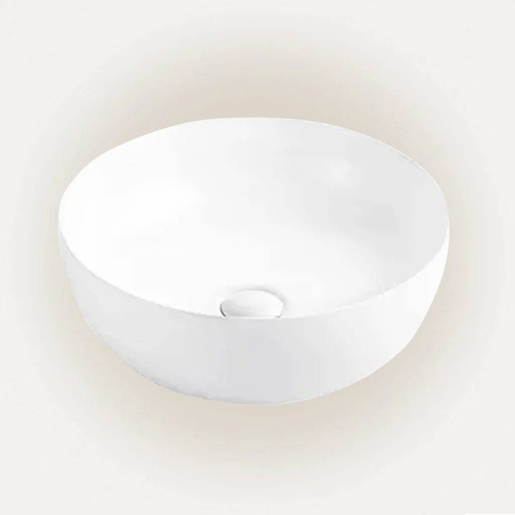 Round Ceramic Wash Basin Premium Bathroom Countertop Vessel Sink - Durable Sanitary Ware Basin