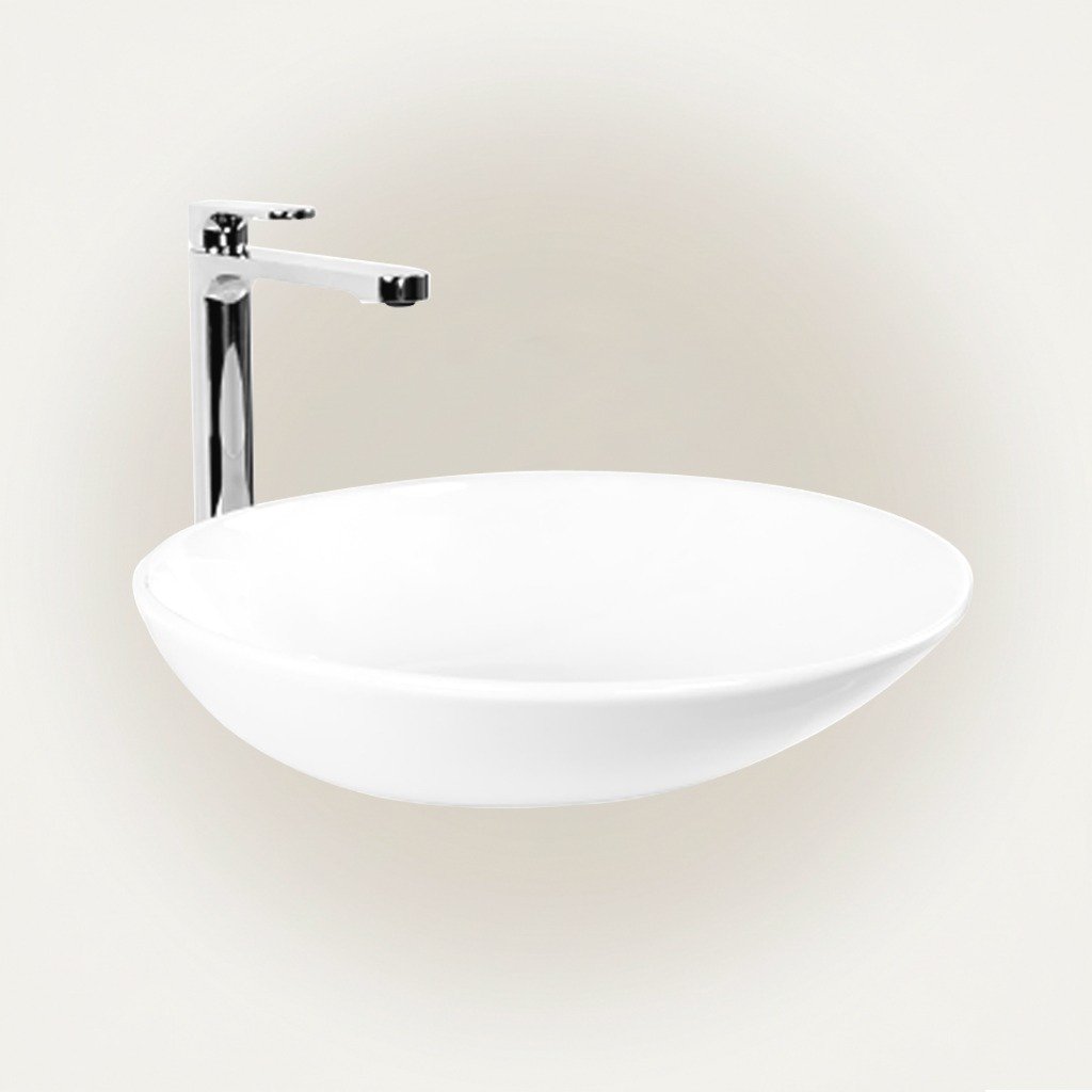 Premium Oval Ceramic Vessel Sink Modern Bathroom Countertop Wash Basin - Durable Sanitary Ware