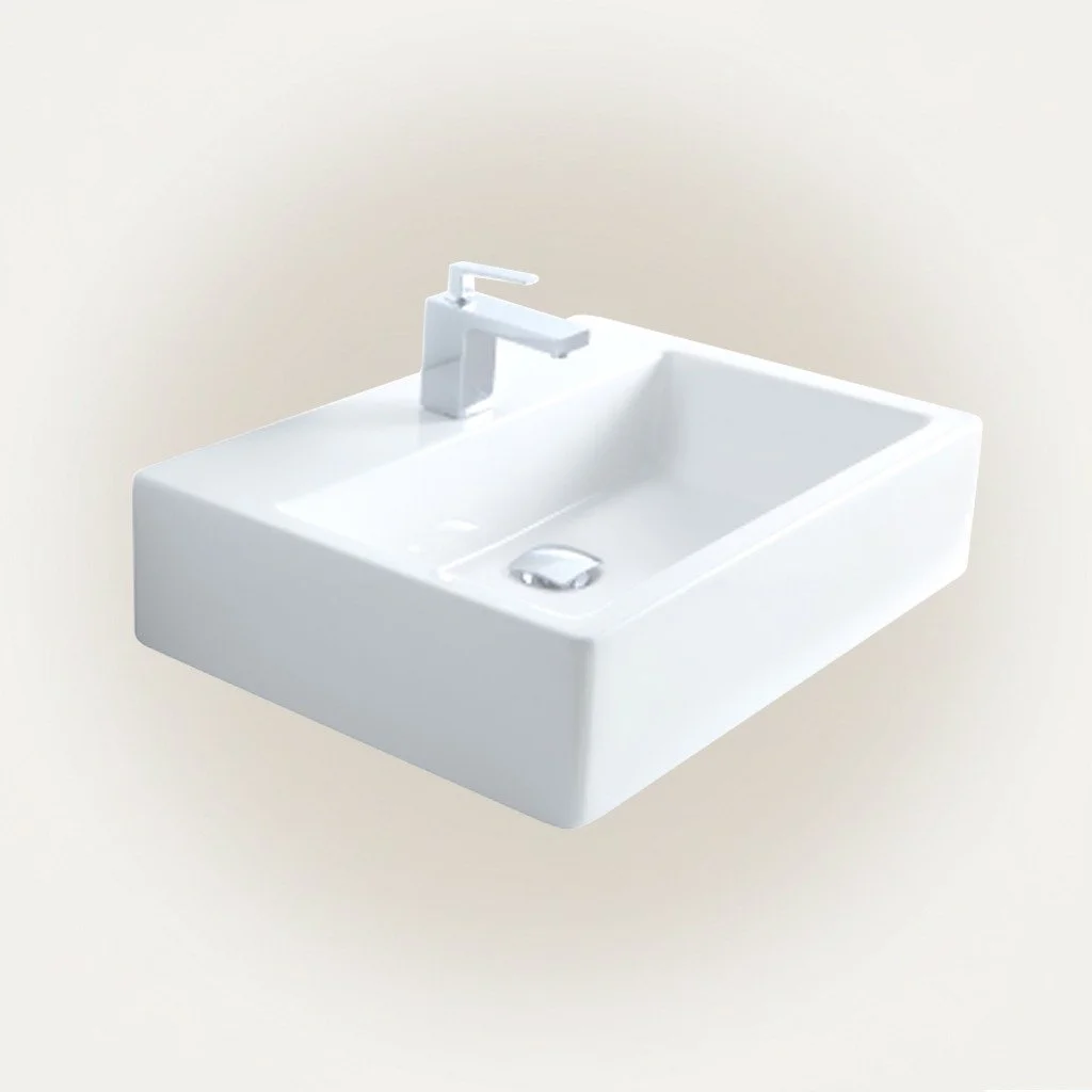 Oval Vessel Sink Ceramic Bathroom Wash Basin Modern Countertop Vanity Sink