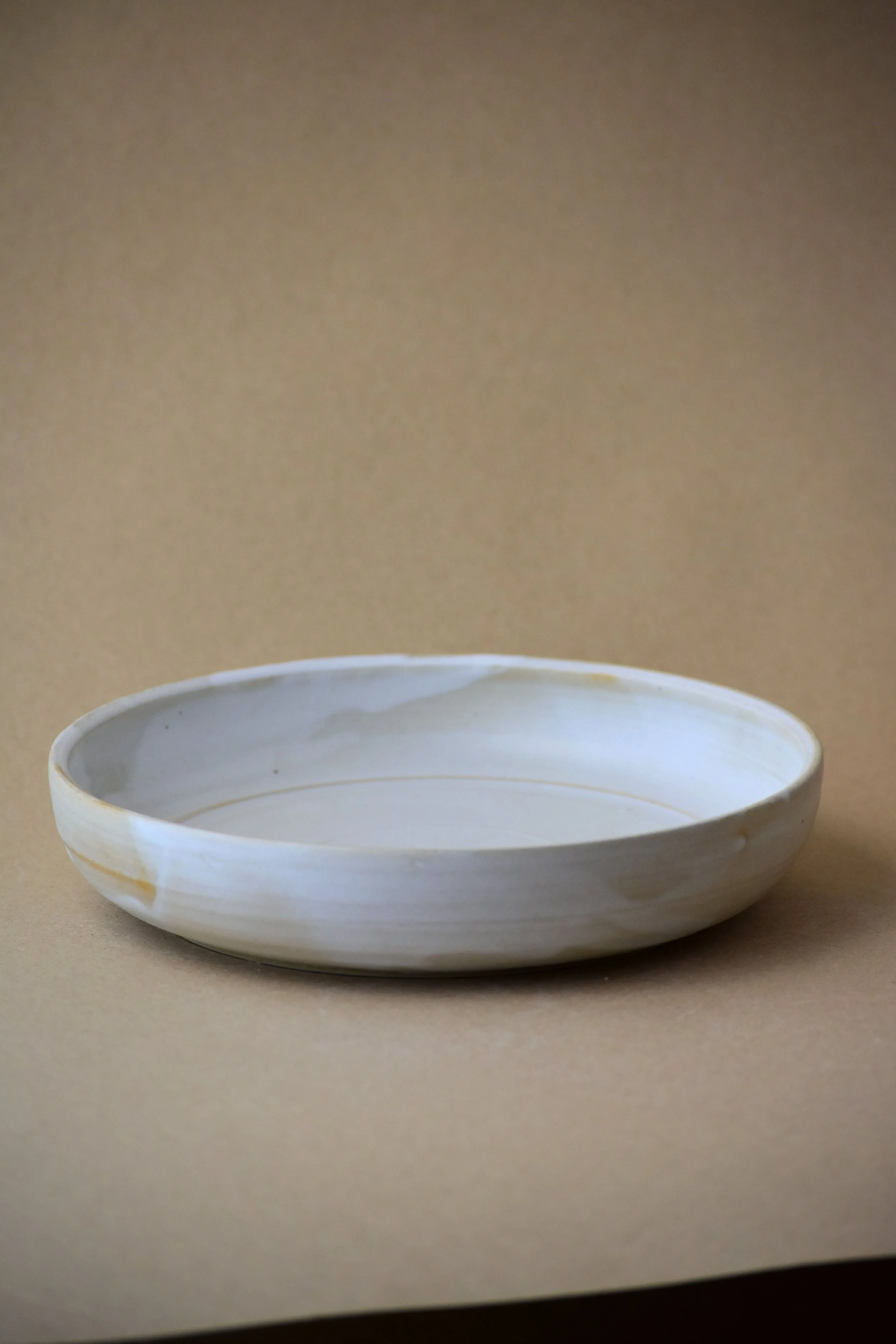 White Silk Shallow Bowl