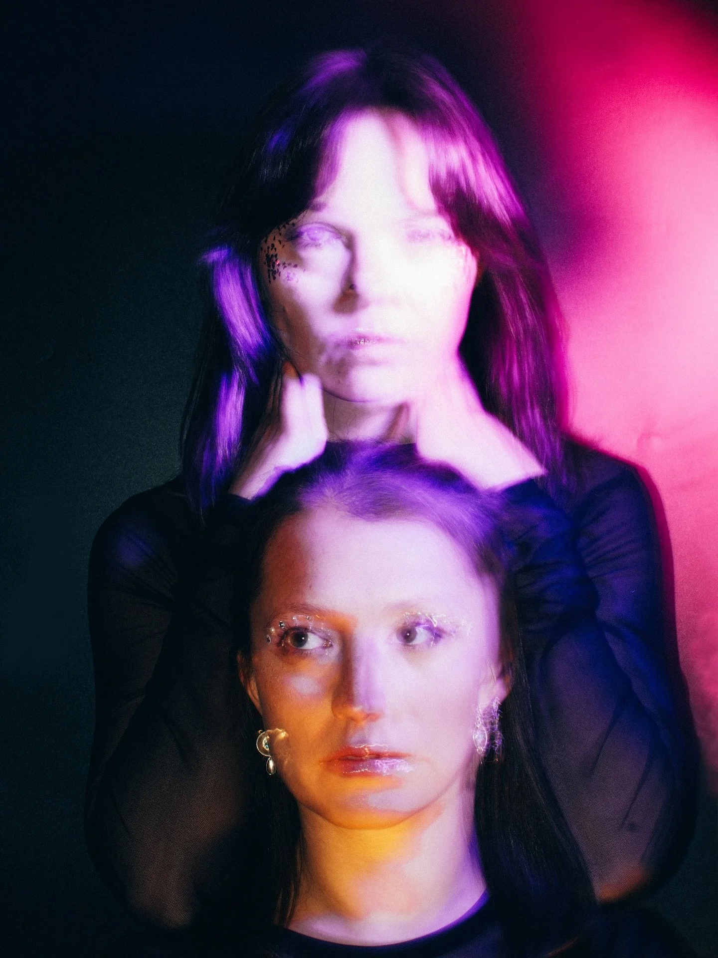 cool things happening !! we took promo pics with @simonkarlssonphotographer 🟦🟪⬛️

website coming soon too &hellip; 🕸️