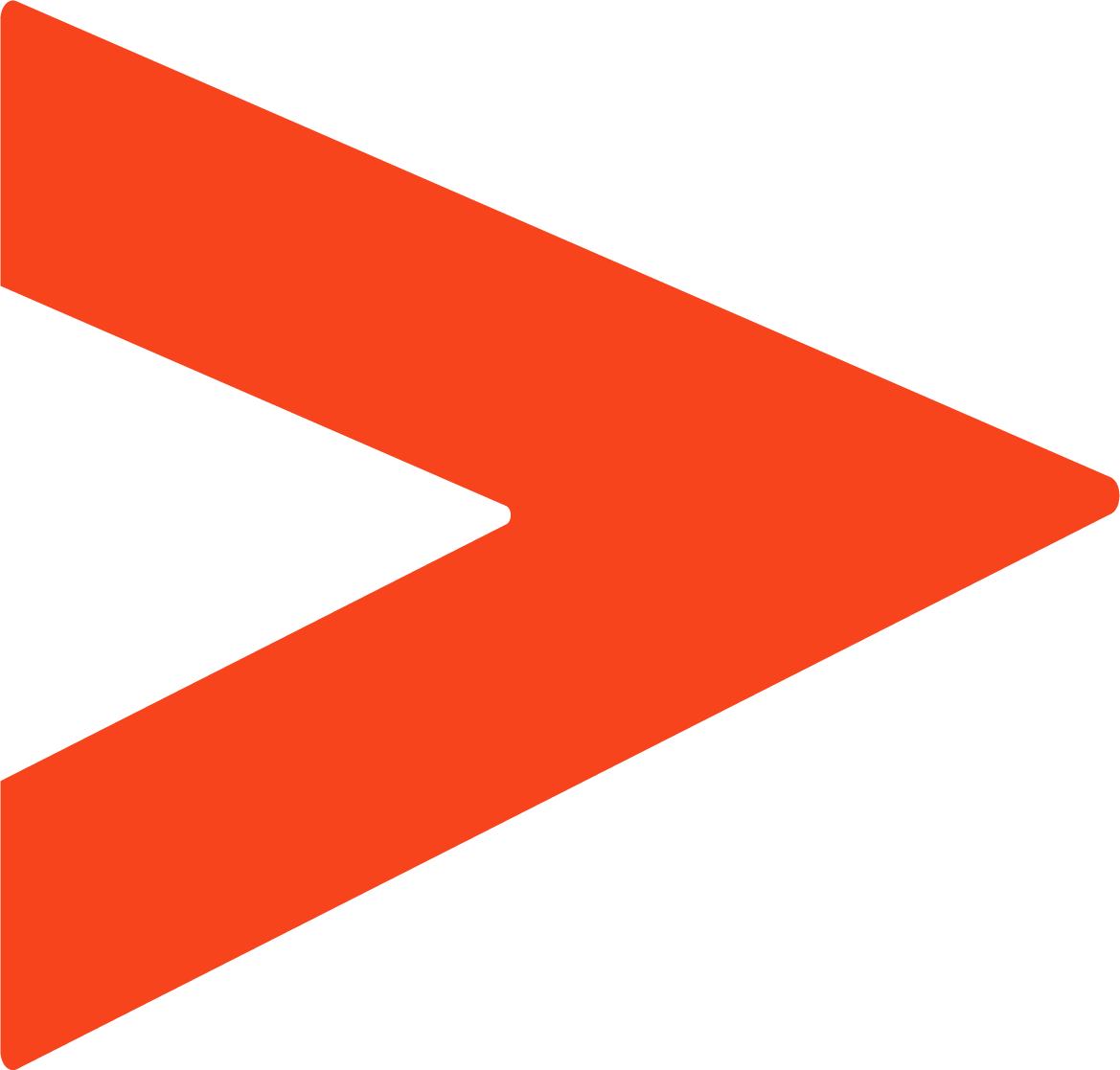 Red arrow pointing to the right on a white background