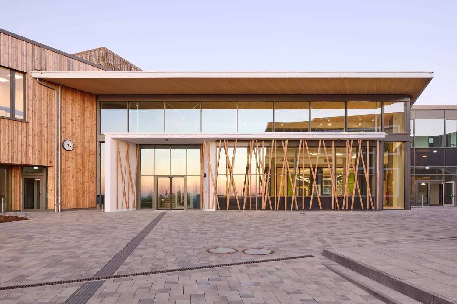 Architekturfotografie Bildungsbau Terhalle Holzbau