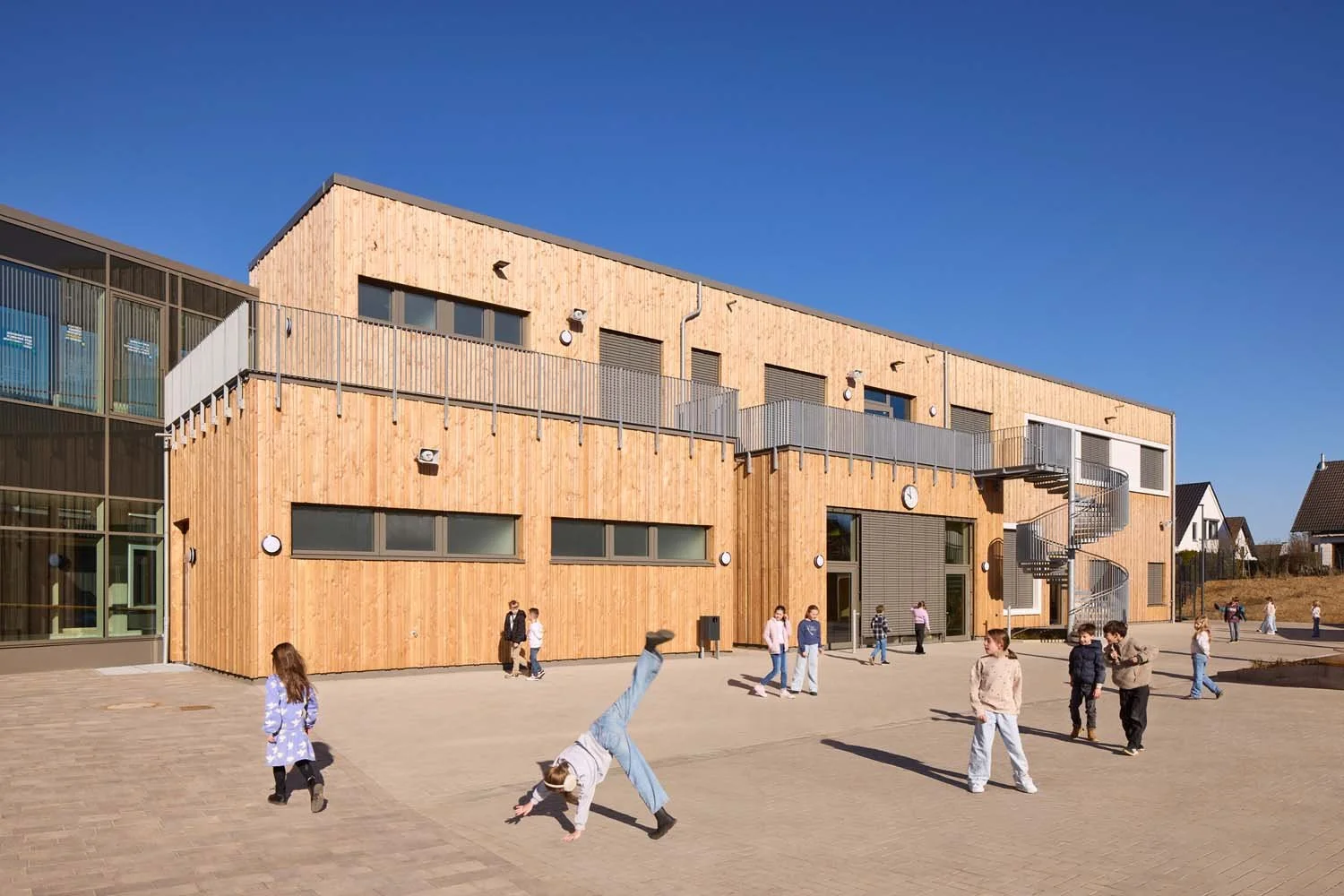 Architekturfotografie Bildungsbau Terhalle Holzbau